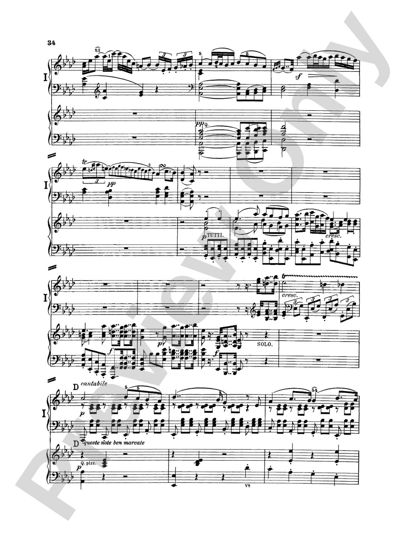 Beethoven: Piano Concerto No. 1 in C Major, Opus 15: Piano Duo (2 Pianos, 4 Hands) Book (2 copies required)