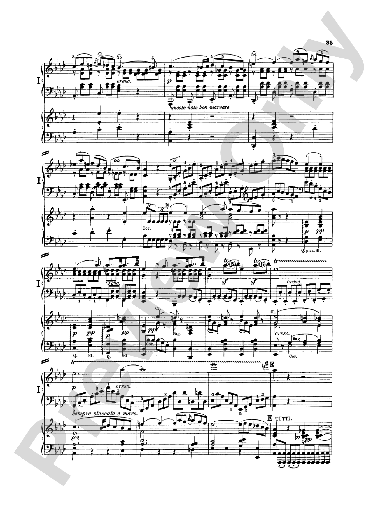 Beethoven: Piano Concerto No. 1 in C Major, Opus 15: Piano Duo (2 Pianos, 4 Hands) Book (2 copies required)