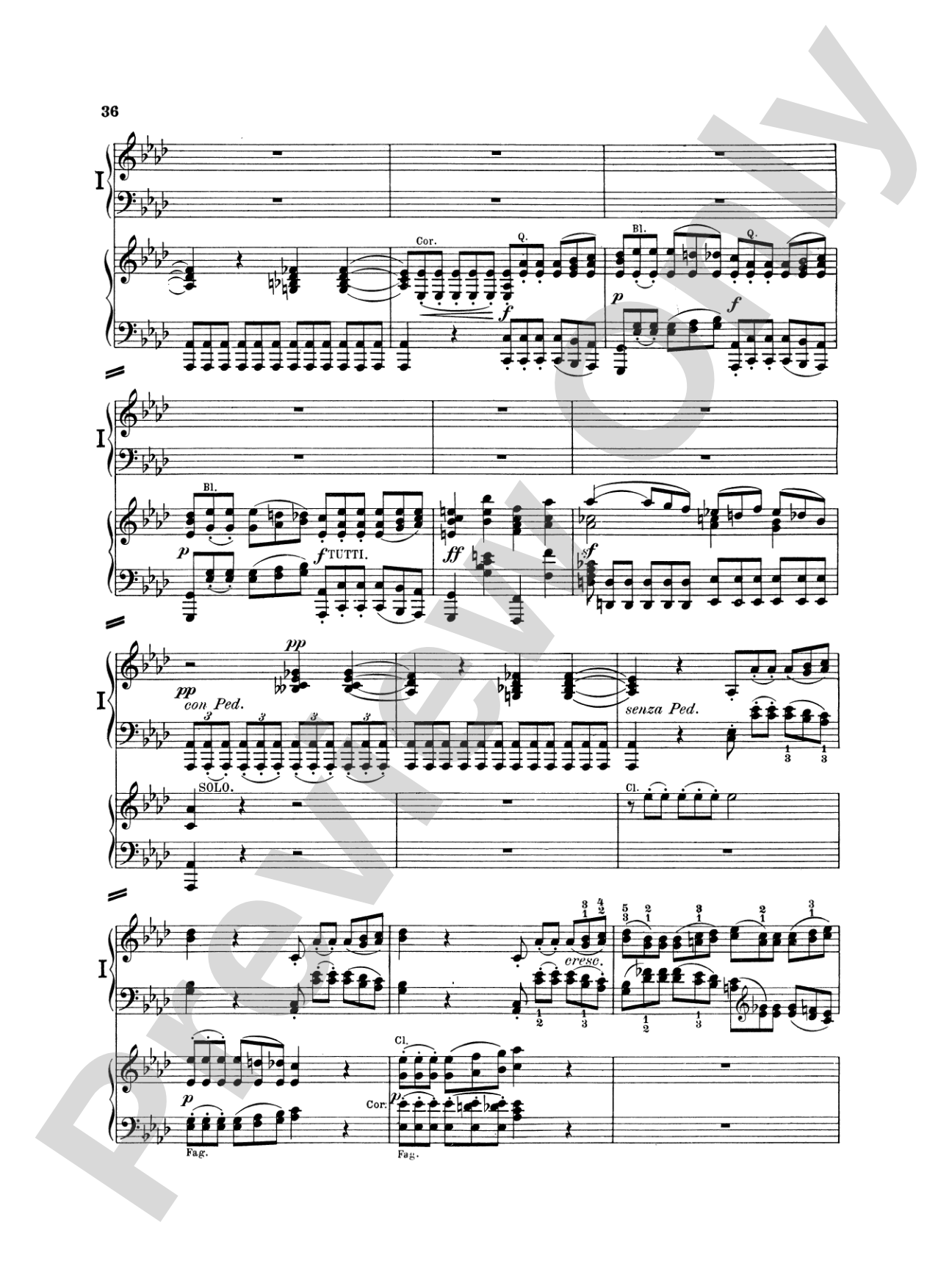 Beethoven: Piano Concerto No. 1 in C Major, Opus 15: Piano Duo (2 Pianos, 4 Hands) Book (2 copies required)