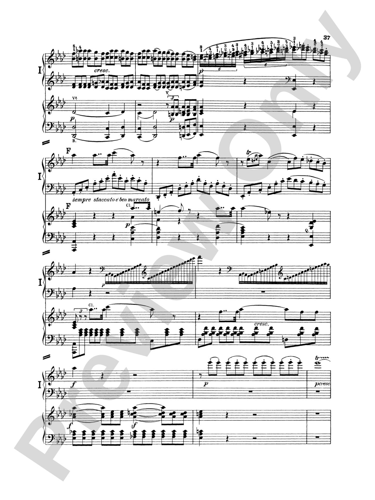 Beethoven: Piano Concerto No. 1 in C Major, Opus 15: Piano Duo (2 Pianos, 4 Hands) Book (2 copies required)