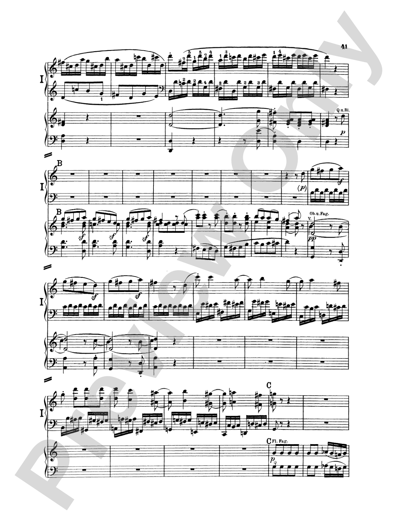 Beethoven: Piano Concerto No. 1 in C Major, Opus 15: Piano Duo (2 Pianos, 4 Hands) Book (2 copies required)