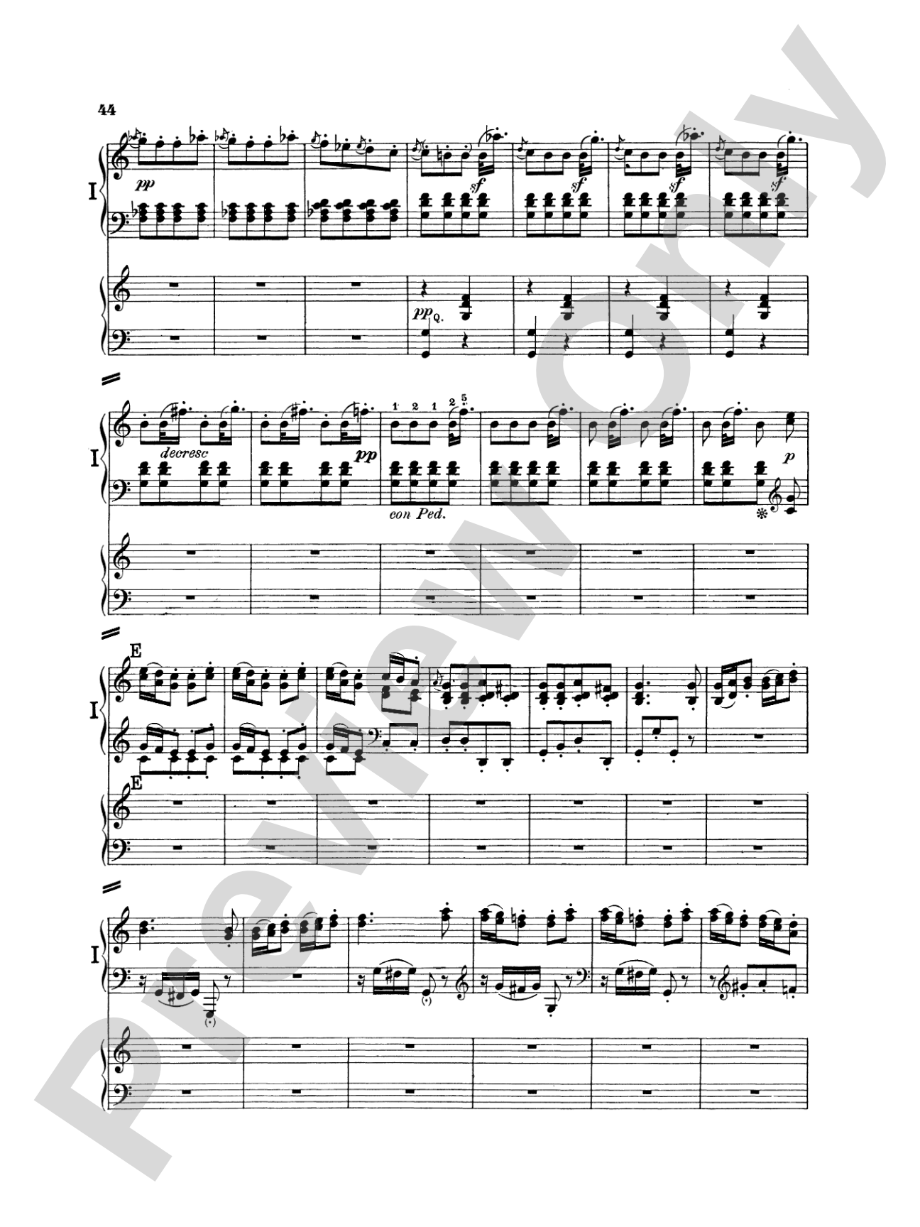 Beethoven: Piano Concerto No. 1 in C Major, Opus 15: Piano Duo (2 Pianos, 4 Hands) Book (2 copies required)