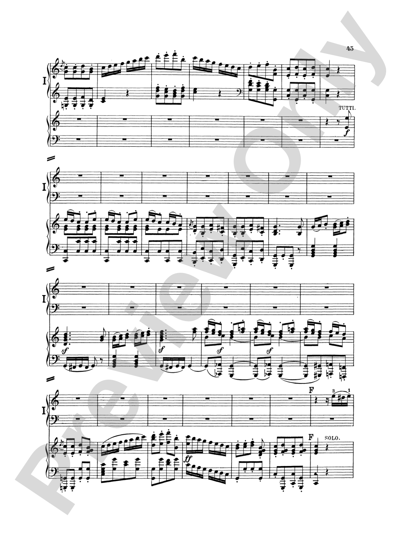 Beethoven: Piano Concerto No. 1 in C Major, Opus 15: Piano Duo (2 Pianos, 4 Hands) Book (2 copies required)