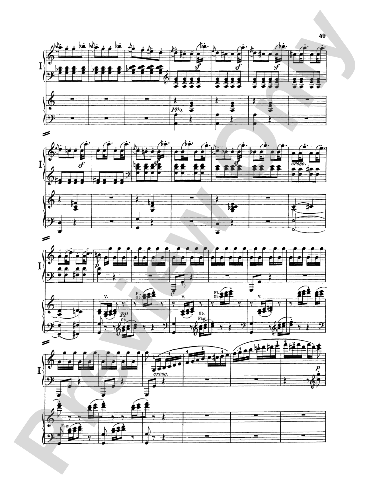 Beethoven: Piano Concerto No. 1 in C Major, Opus 15: Piano Duo (2 Pianos, 4 Hands) Book (2 copies required)