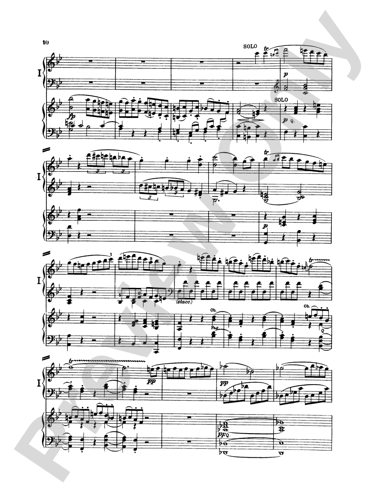 Beethoven: Piano Concerto No. 2 in B flat Major, Opus 19: Piano Duo (2 Pianos, 4 Hands) Book (2 copies required)