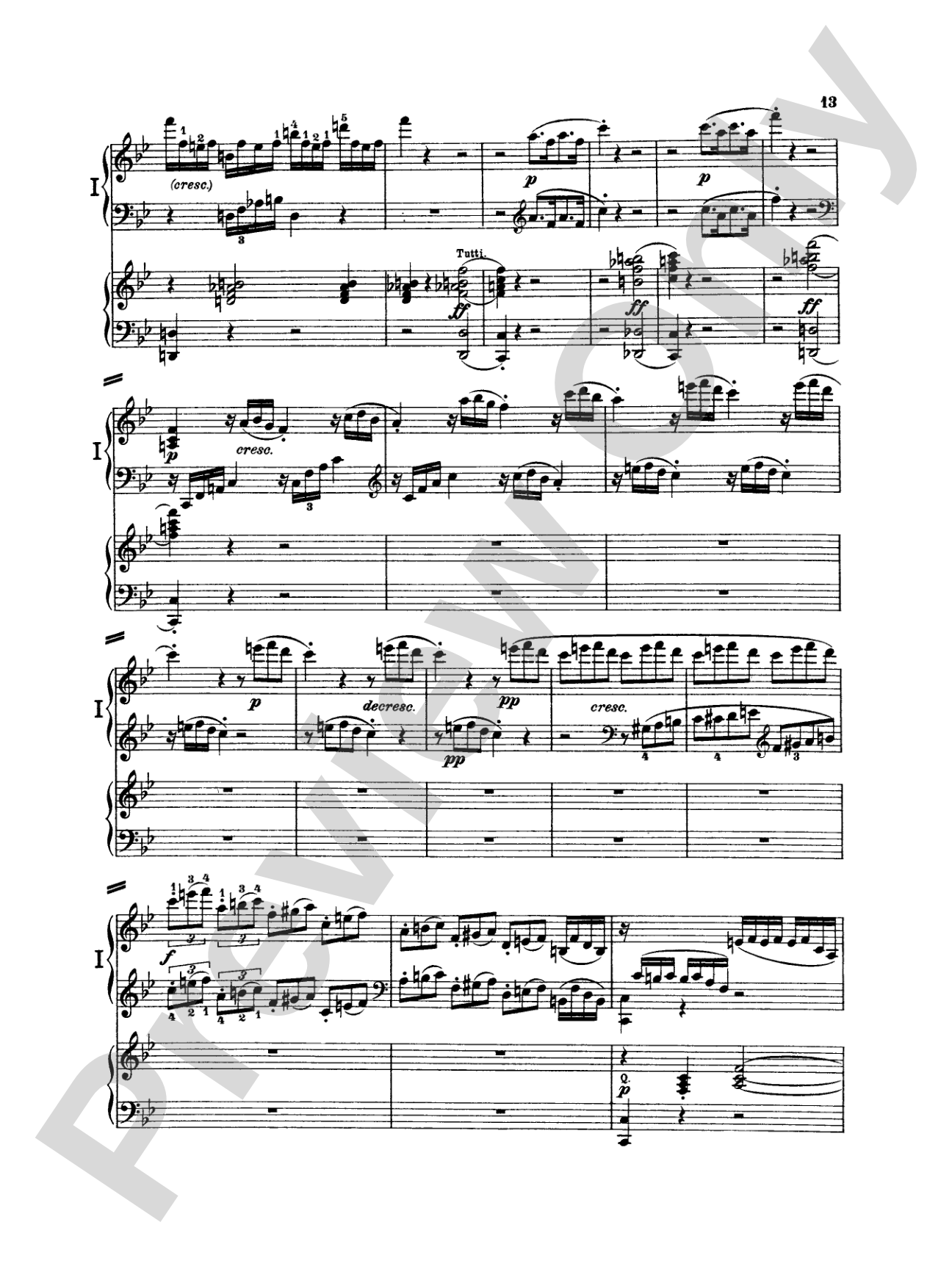 Beethoven: Piano Concerto No. 2 in B flat Major, Opus 19: Piano Duo (2 Pianos, 4 Hands) Book (2 copies required)