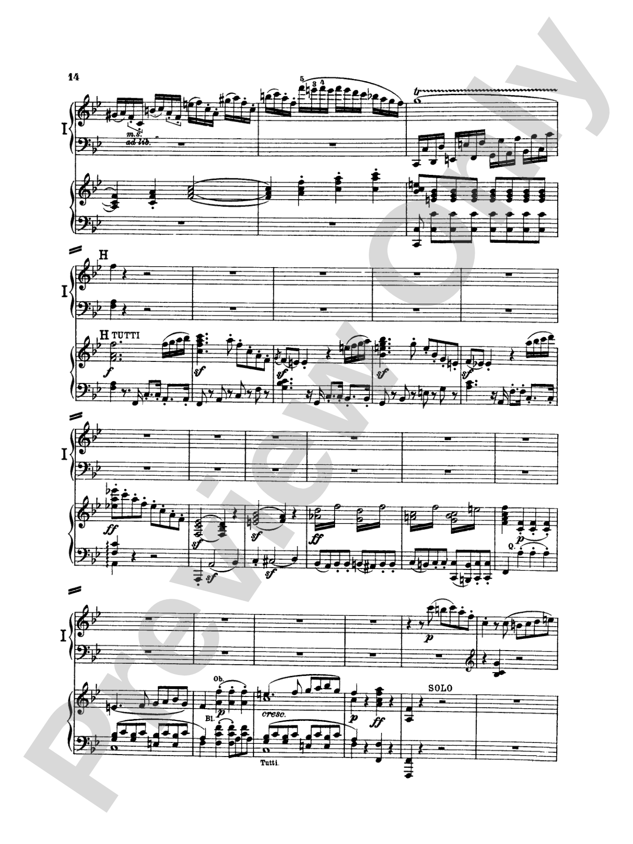 Beethoven: Piano Concerto No. 2 in B flat Major, Opus 19: Piano Duo (2 Pianos, 4 Hands) Book (2 copies required)