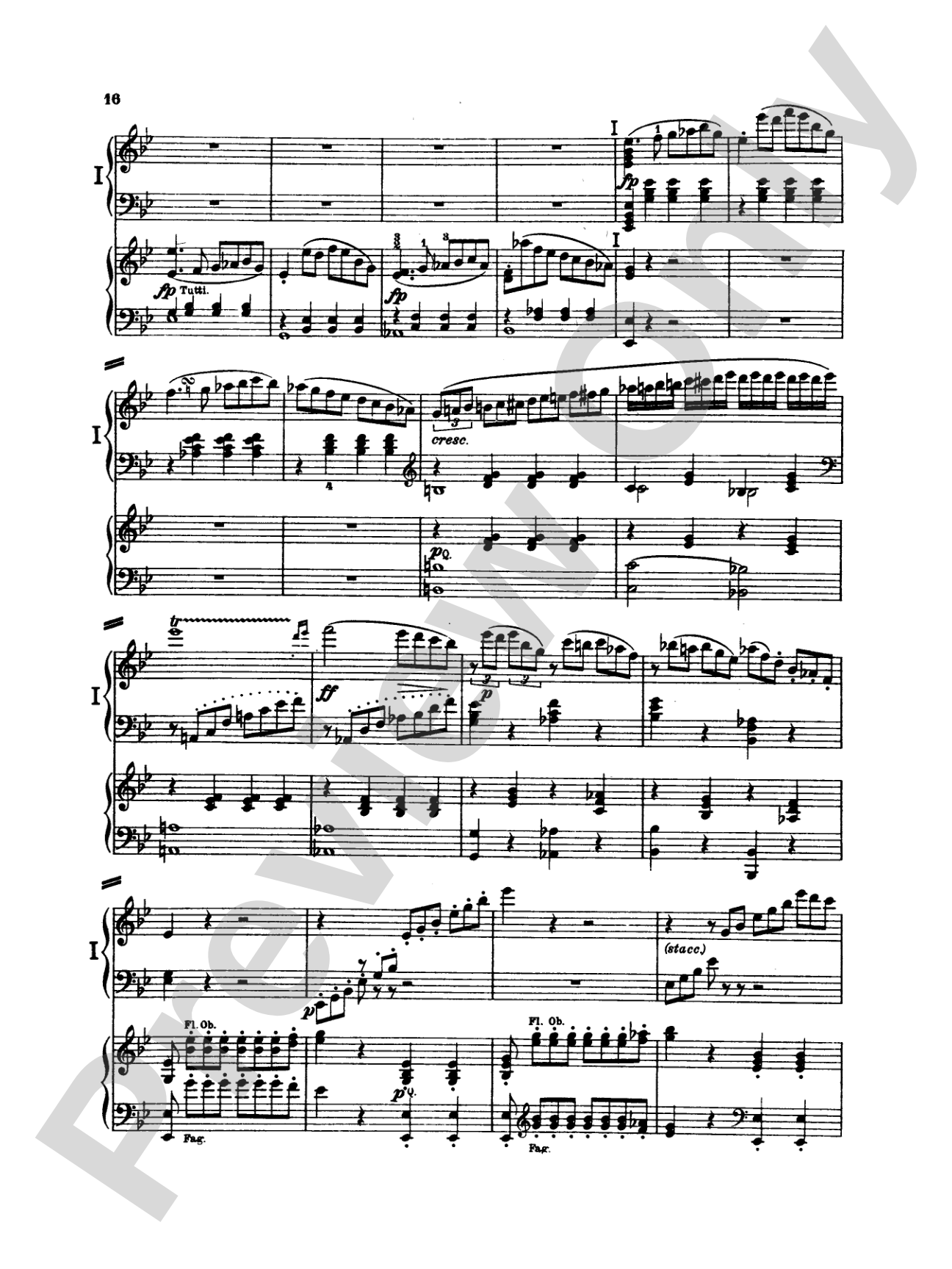 Beethoven: Piano Concerto No. 2 in B flat Major, Opus 19: Piano Duo (2 Pianos, 4 Hands) Book (2 copies required)