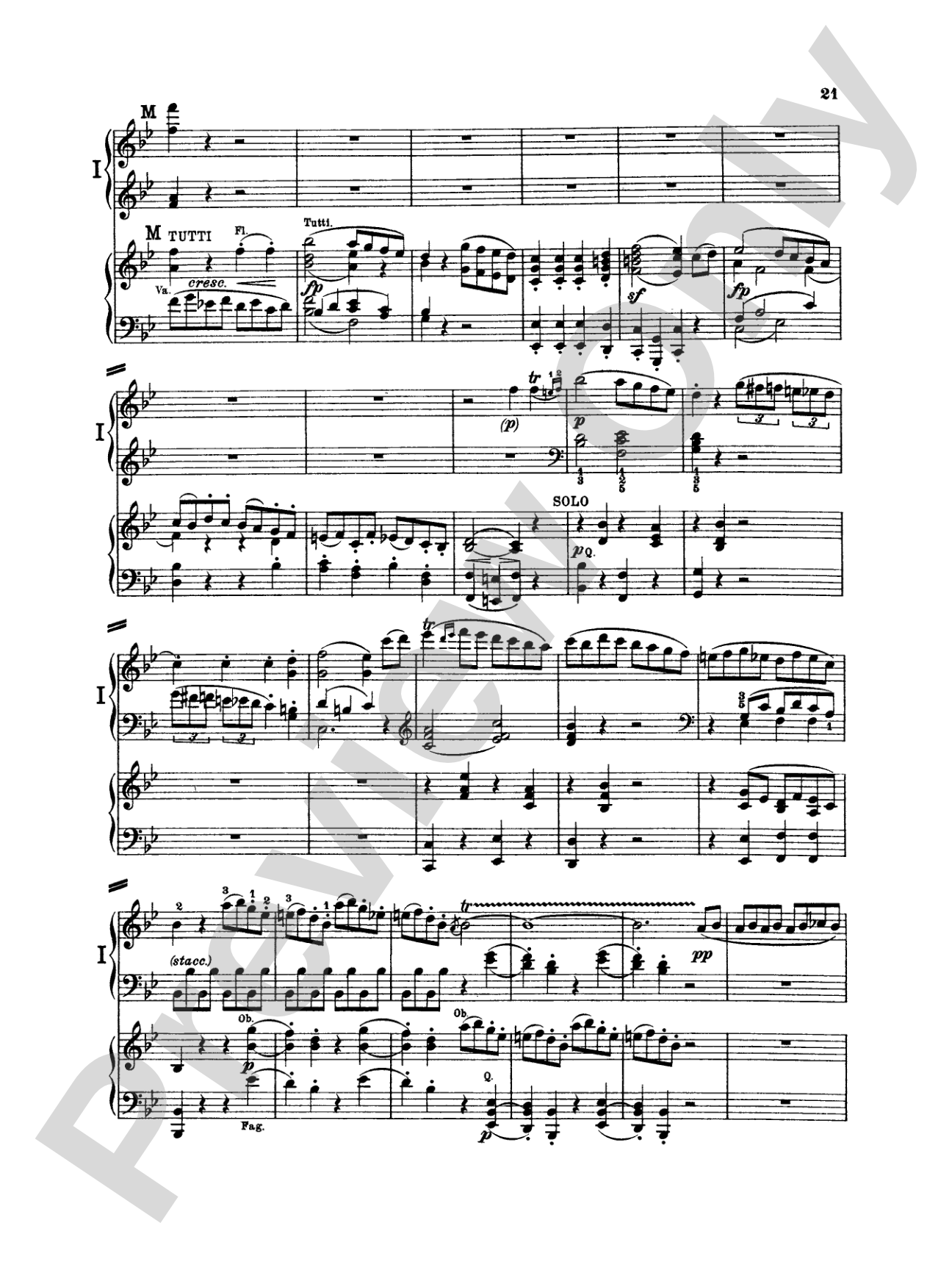 Beethoven: Piano Concerto No. 2 in B flat Major, Opus 19: Piano Duo (2 Pianos, 4 Hands) Book (2 copies required)