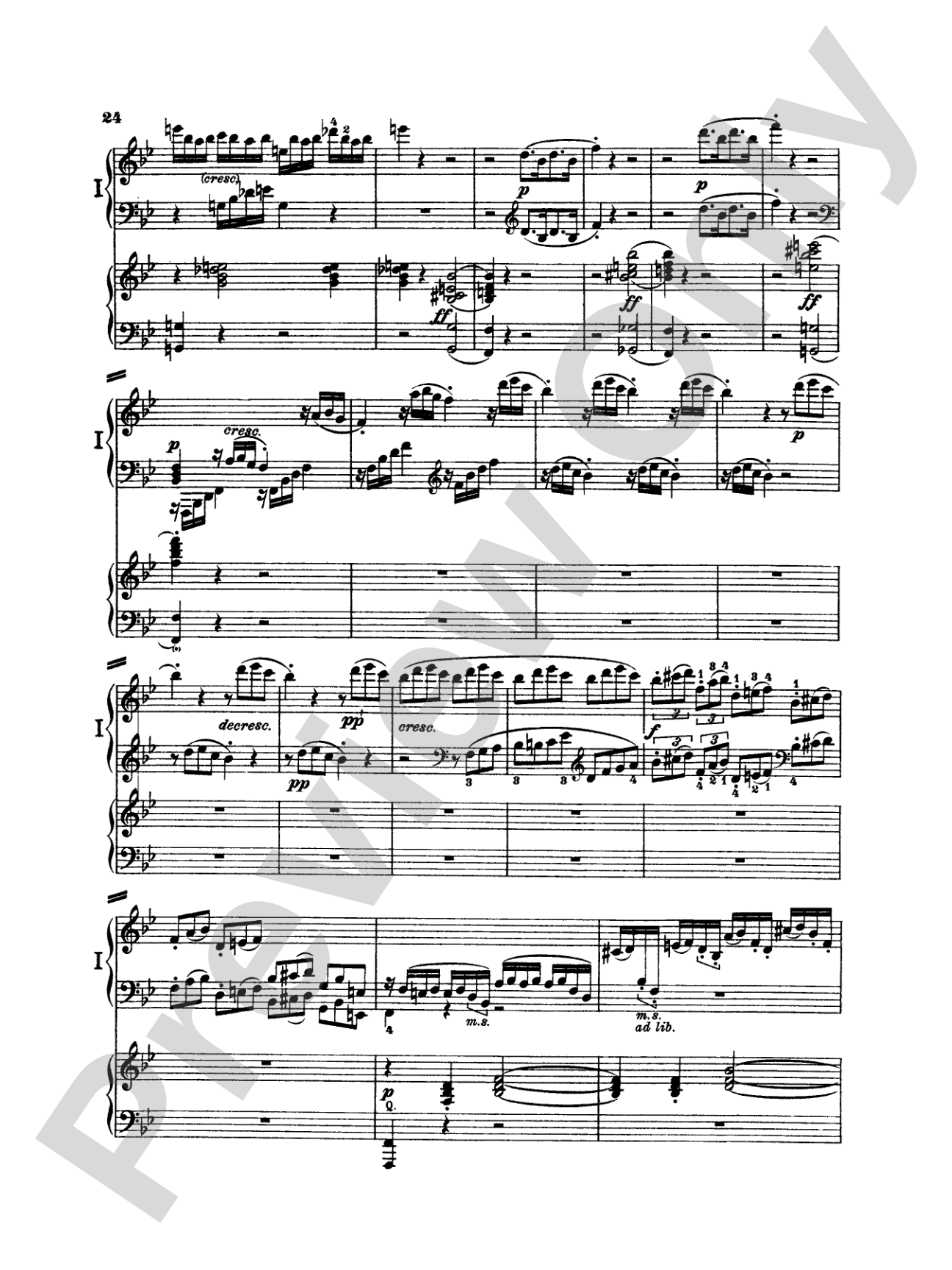Beethoven: Piano Concerto No. 2 in B flat Major, Opus 19: Piano Duo (2 Pianos, 4 Hands) Book (2 copies required)