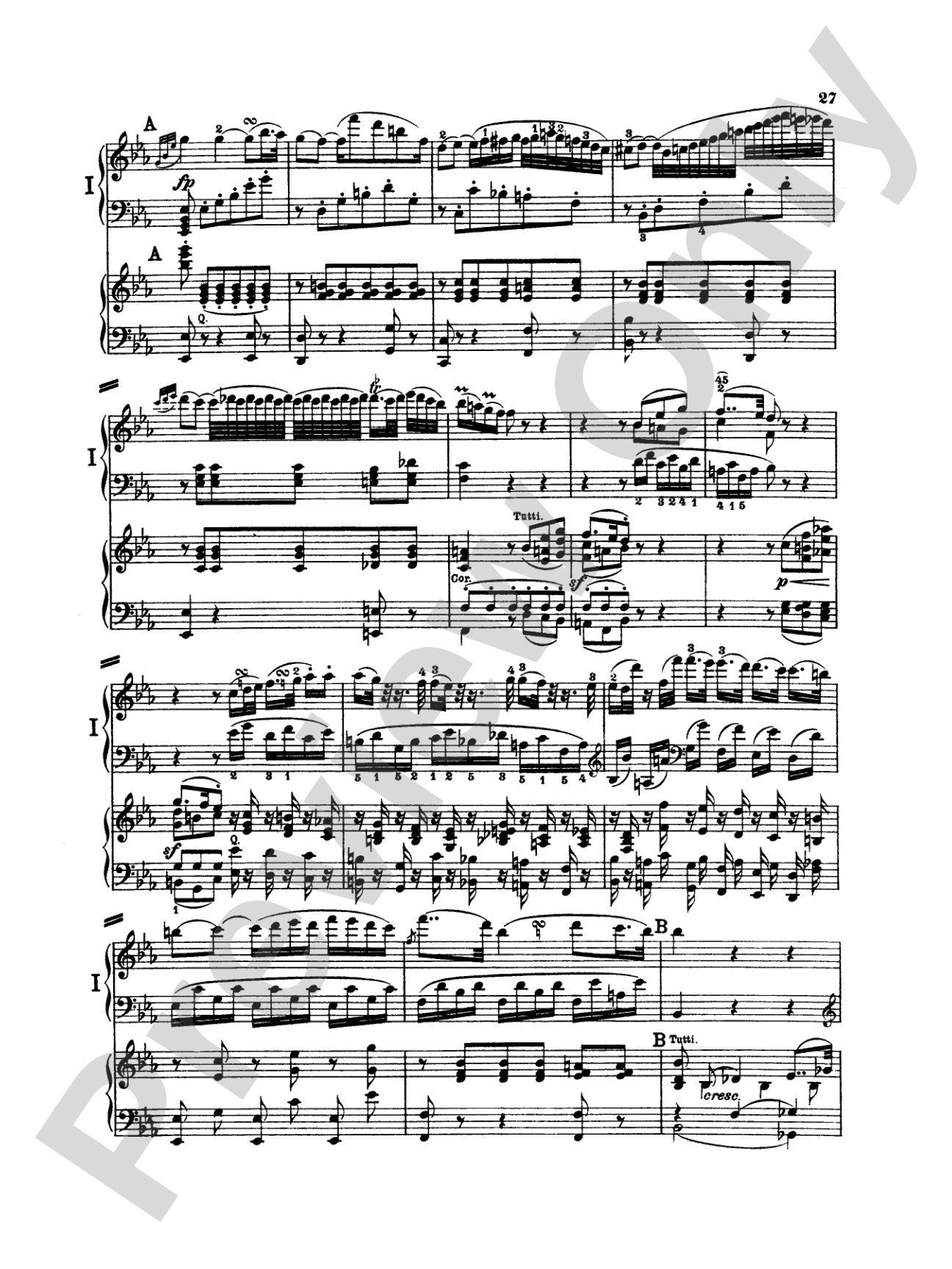 Beethoven: Piano Concerto No. 2 in B flat Major, Opus 19: Piano Duo (2 Pianos, 4 Hands) Book (2 copies required)