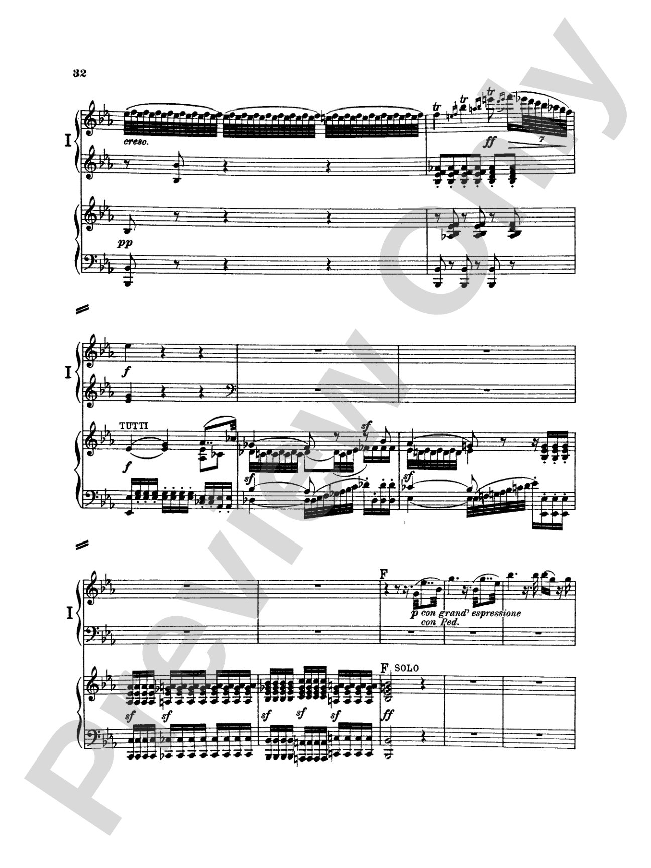 Beethoven: Piano Concerto No. 2 in B flat Major, Opus 19: Piano Duo (2 Pianos, 4 Hands) Book (2 copies required)