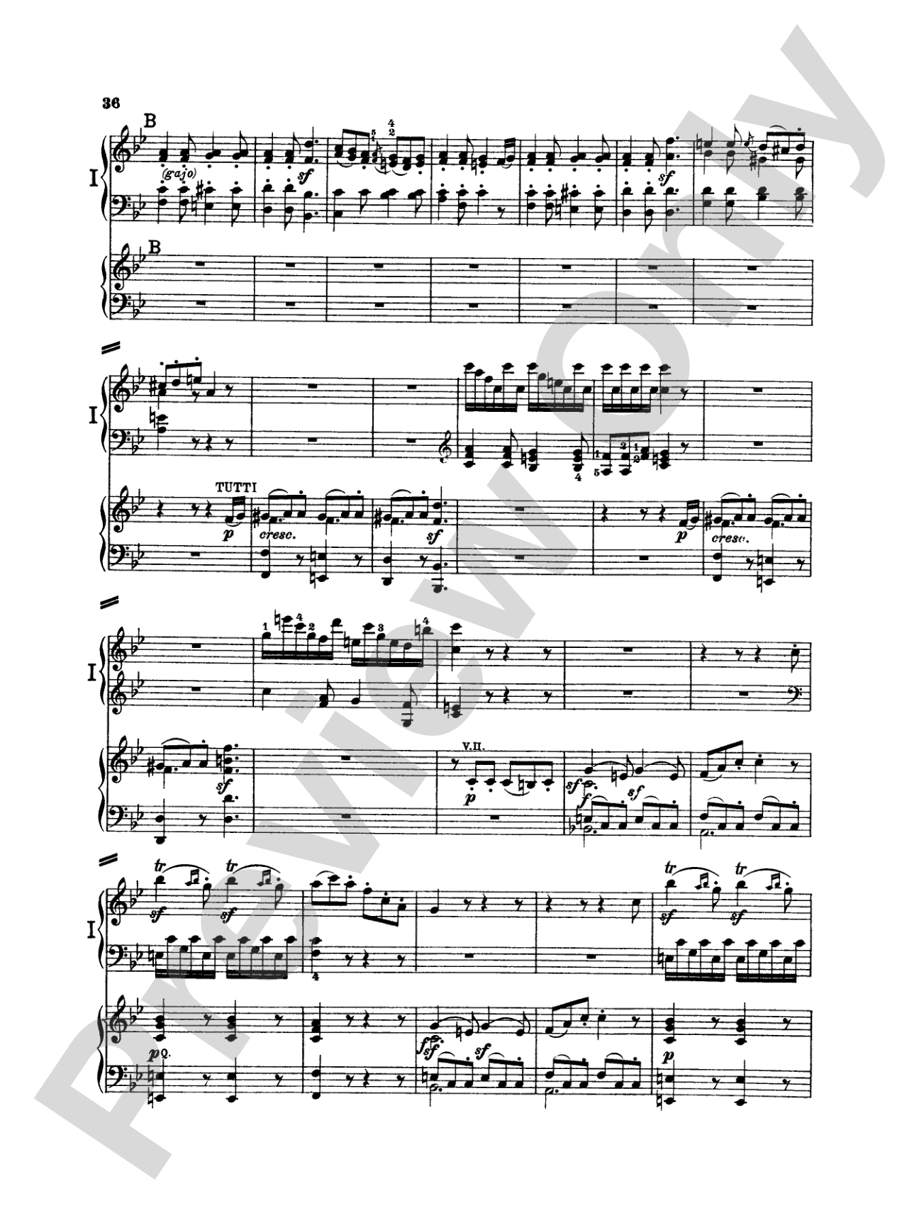 Beethoven: Piano Concerto No. 2 in B flat Major, Opus 19: Piano Duo (2 Pianos, 4 Hands) Book (2 copies required)