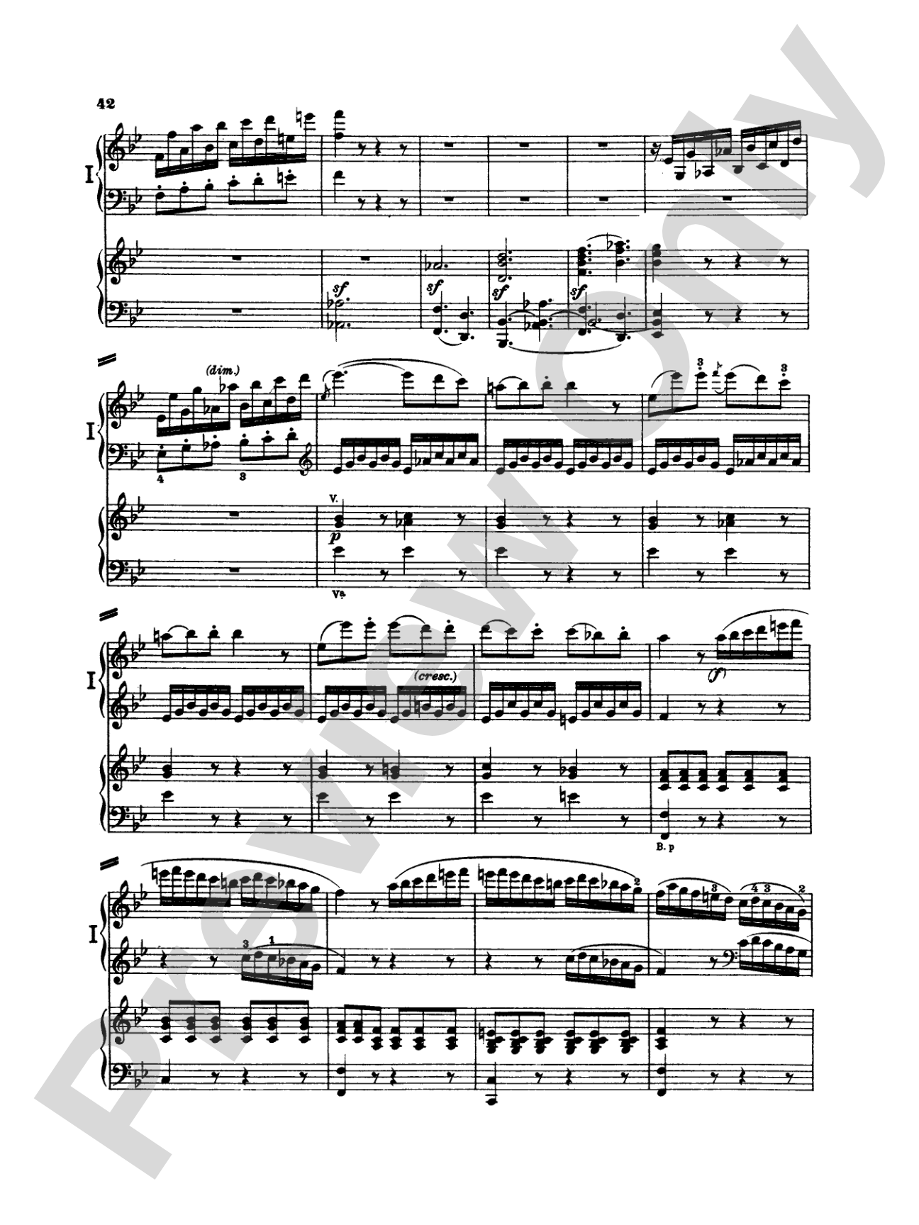 Beethoven: Piano Concerto No. 2 in B flat Major, Opus 19: Piano Duo (2 Pianos, 4 Hands) Book (2 copies required)