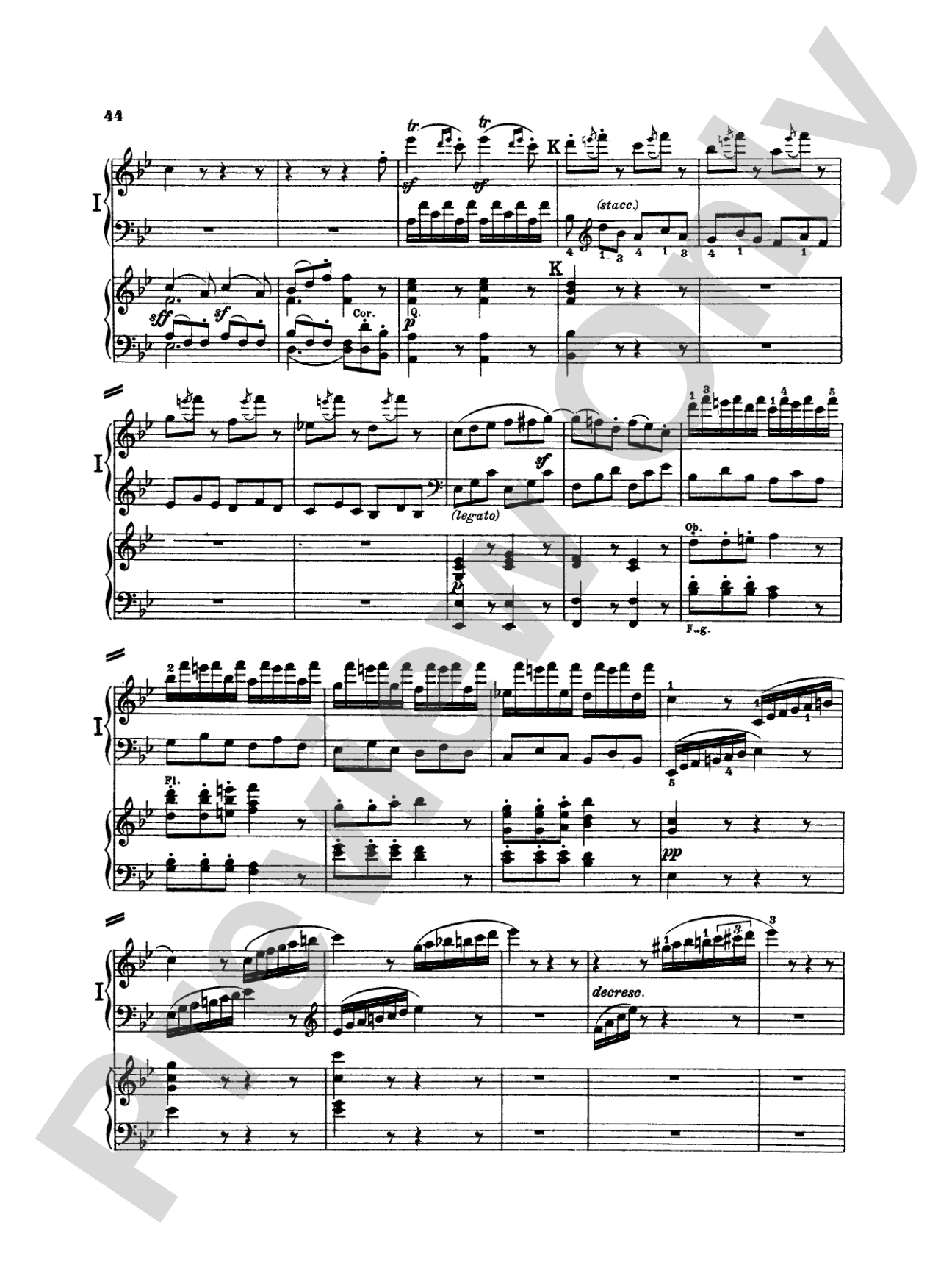 Beethoven: Piano Concerto No. 2 in B flat Major, Opus 19: Piano Duo (2 Pianos, 4 Hands) Book (2 copies required)
