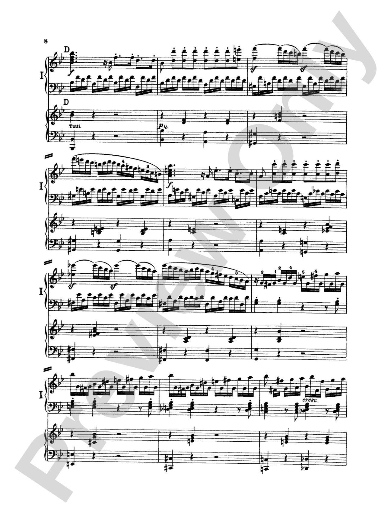 Beethoven: Piano Concerto No. 2 in B flat Major, Opus 19: Piano Duo (2 Pianos, 4 Hands) Book (2 copies required)