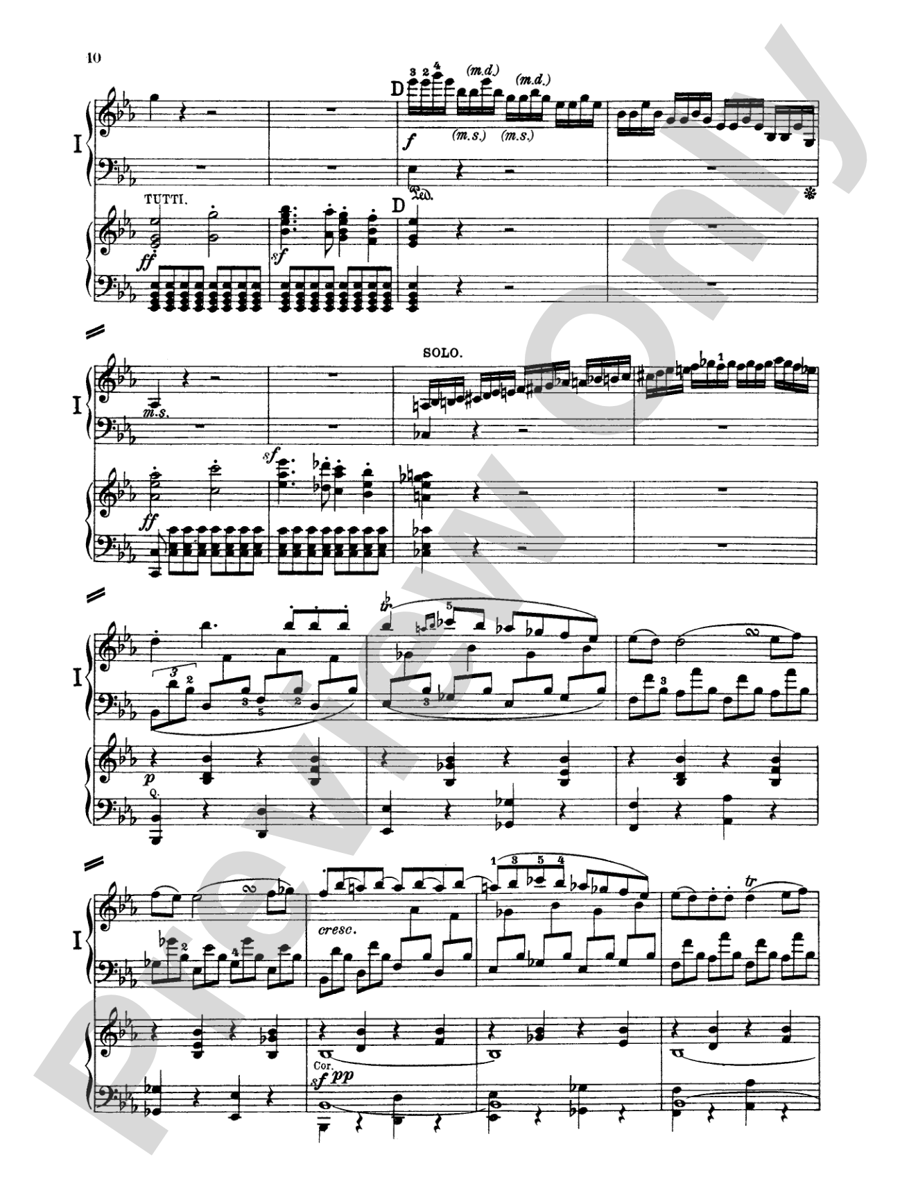 Beethoven: Piano Concerto No. 3 in C Minor, Opus 37: Piano Duo (2 Pianos, 4 Hands) Book (2 copies required)