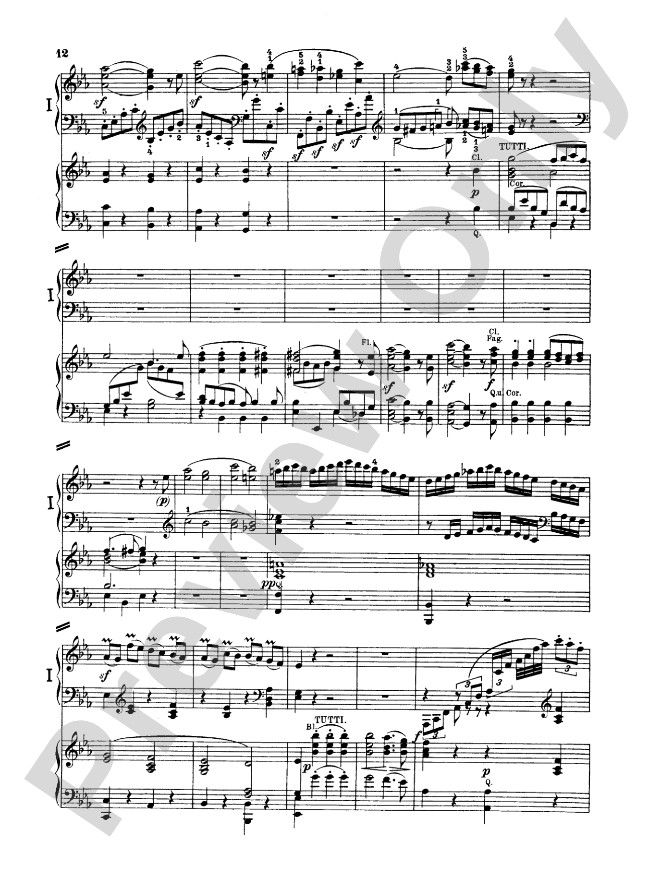 Beethoven: Piano Concerto No. 3 in C Minor, Opus 37: Piano Duo (2 Pianos, 4 Hands) Book (2 copies required)