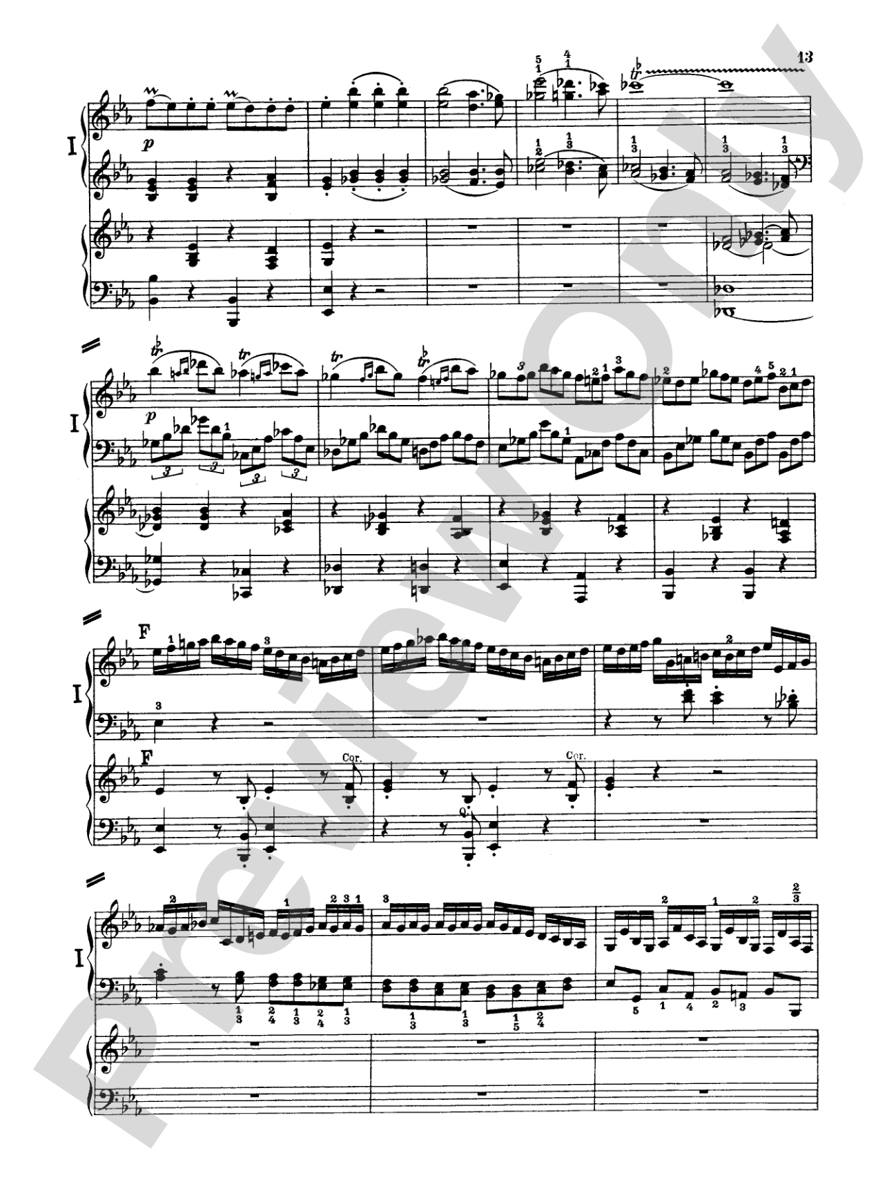 Beethoven: Piano Concerto No. 3 in C Minor, Opus 37: Piano Duo (2 Pianos, 4 Hands) Book (2 copies required)