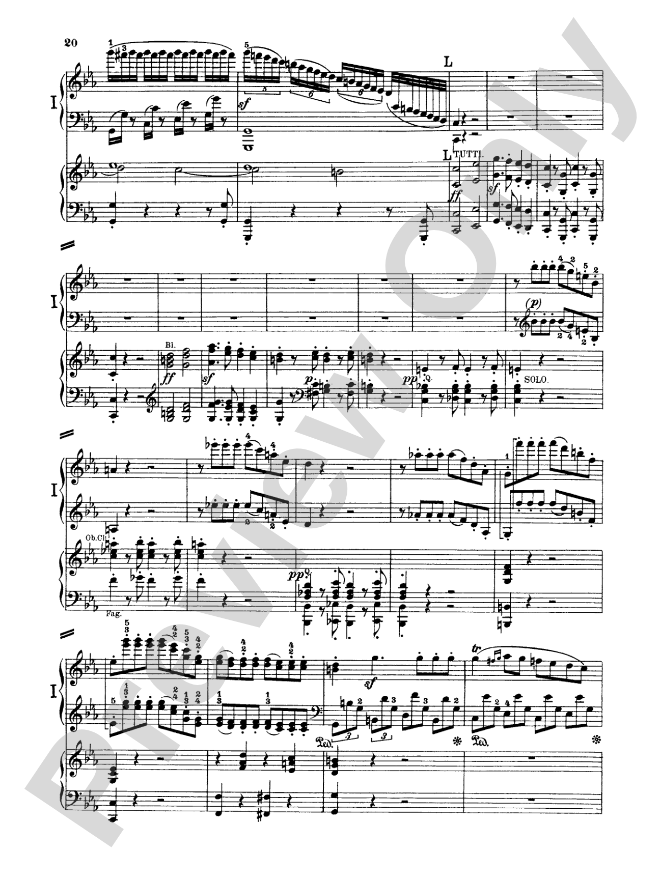 Beethoven: Piano Concerto No. 3 in C Minor, Opus 37: Piano Duo (2 Pianos, 4 Hands) Book (2 copies required)