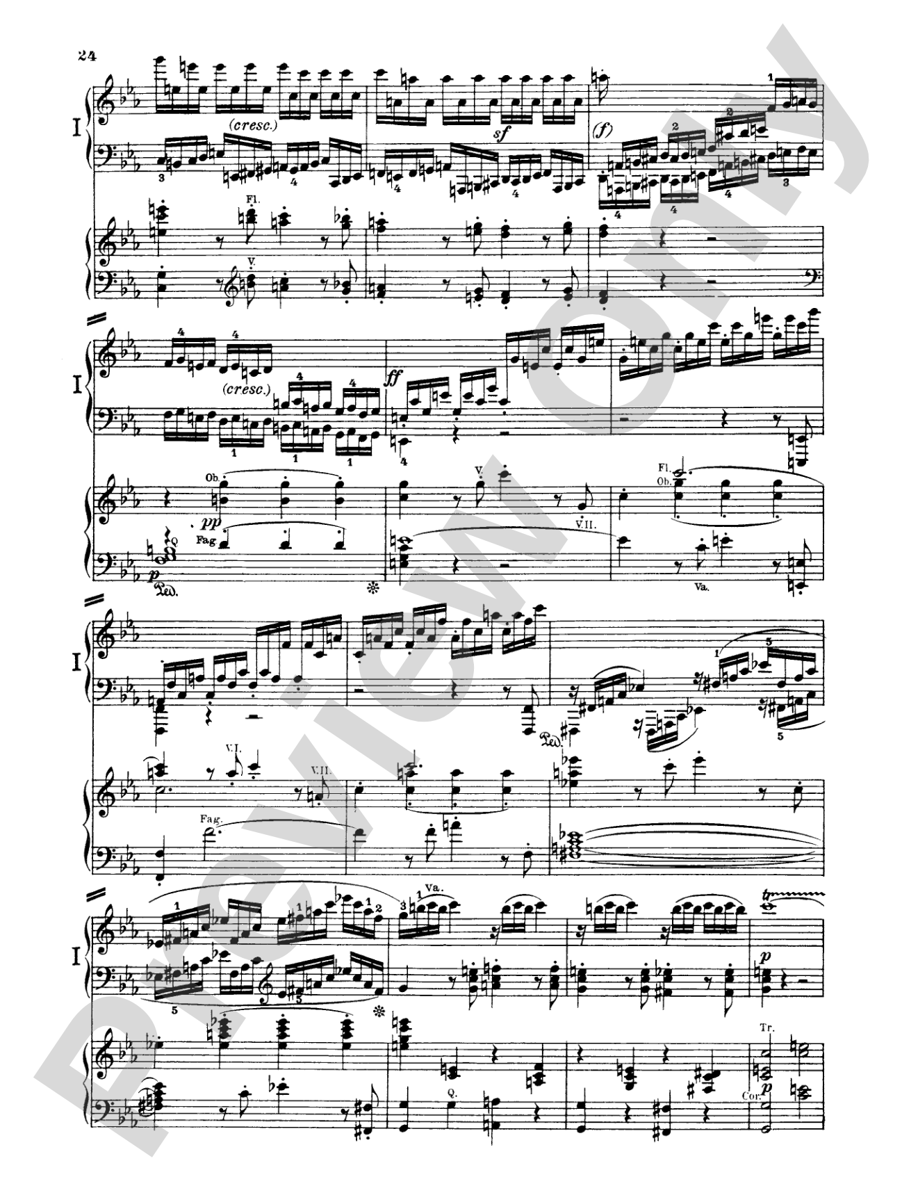 Beethoven: Piano Concerto No. 3 in C Minor, Opus 37: Piano Duo (2 Pianos, 4 Hands) Book (2 copies required)