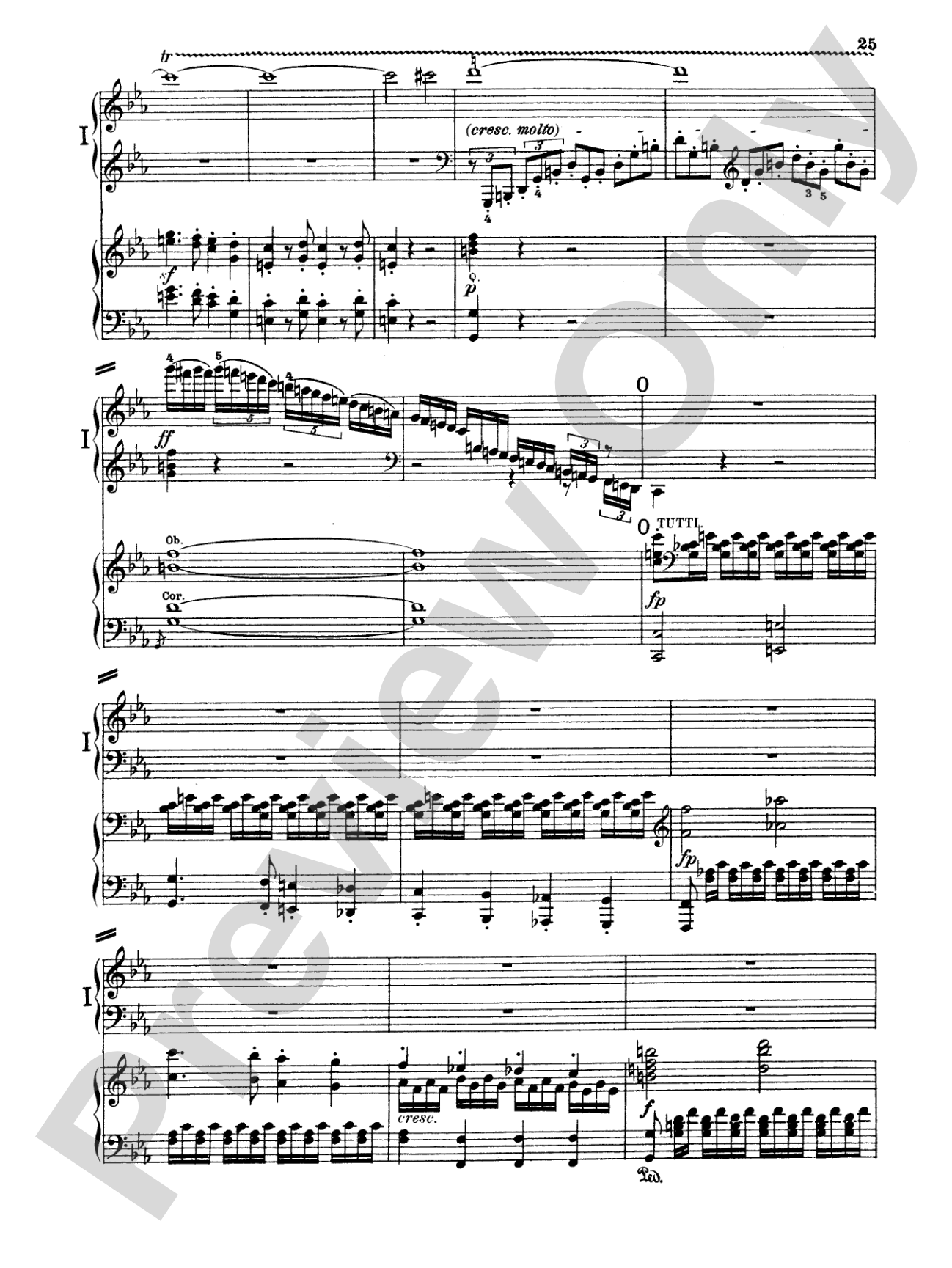 Beethoven: Piano Concerto No. 3 in C Minor, Opus 37: Piano Duo (2 Pianos, 4 Hands) Book (2 copies required)