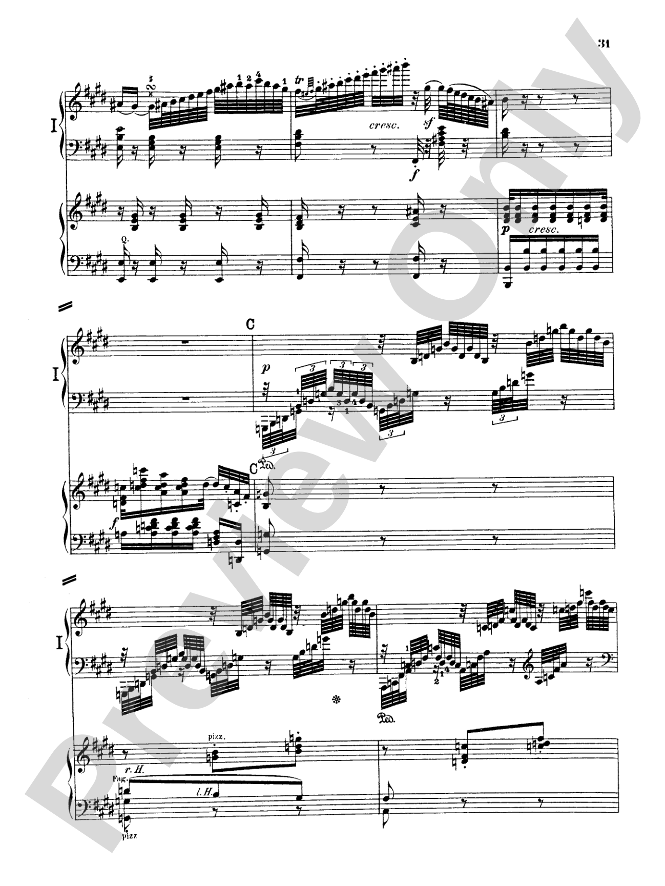 Beethoven: Piano Concerto No. 3 in C Minor, Opus 37: Piano Duo (2 Pianos, 4 Hands) Book (2 copies required)