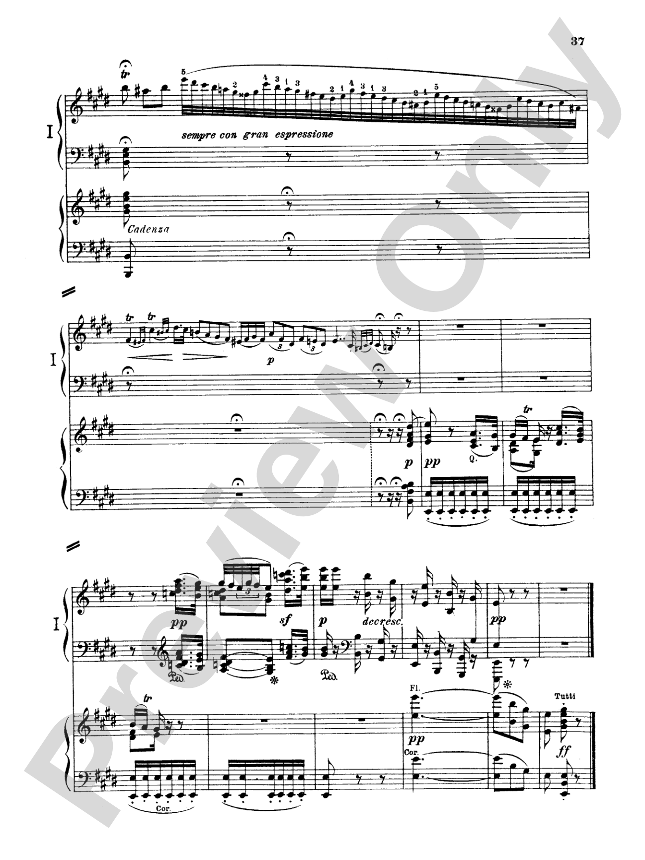 Beethoven: Piano Concerto No. 3 in C Minor, Opus 37: Piano Duo (2 Pianos, 4 Hands) Book (2 copies required)