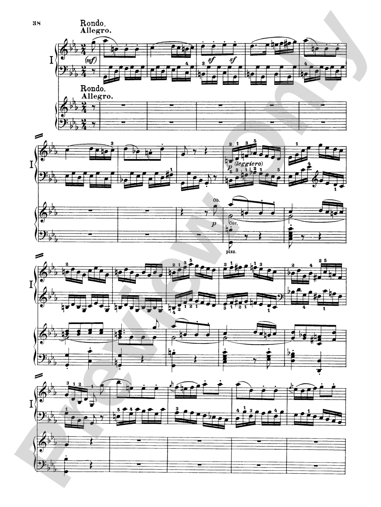 Beethoven: Piano Concerto No. 3 in C Minor, Opus 37: Piano Duo (2 Pianos, 4 Hands) Book (2 copies required)