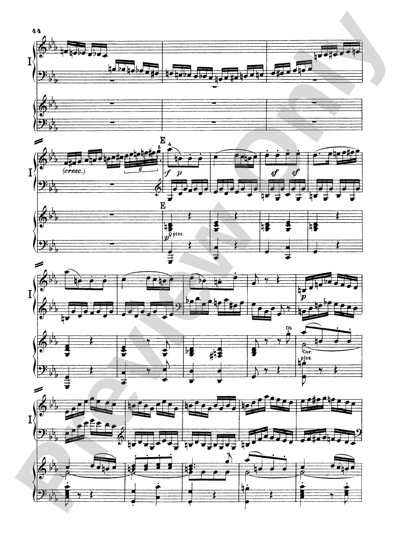 Beethoven: Piano Concerto No. 3 in C Minor, Opus 37: Piano Duo (2 Pianos, 4 Hands) Book (2 copies required)