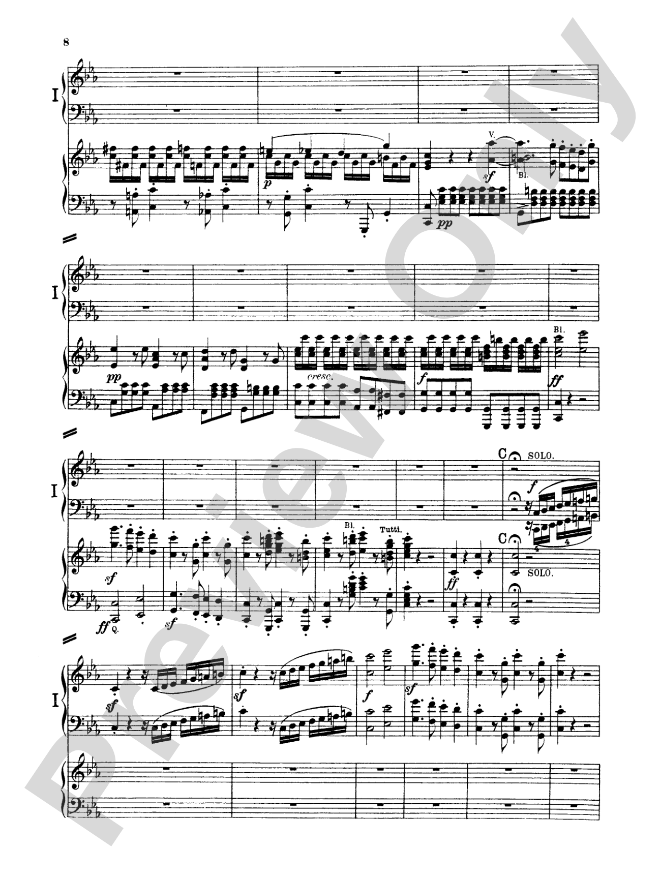 Beethoven: Piano Concerto No. 3 in C Minor, Opus 37: Piano Duo (2 Pianos, 4 Hands) Book (2 copies required)