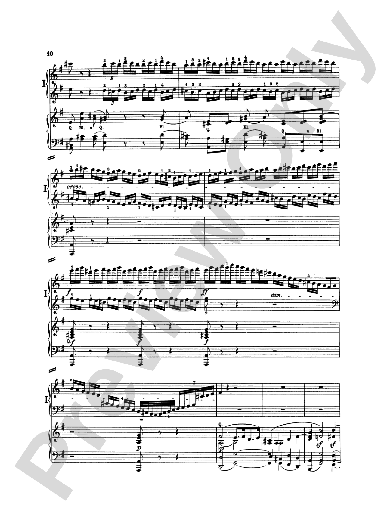 Beethoven: Piano Concerto No. 4 in G Major, Opus 58: Piano Duo (2 Pianos, 4 Hands) Book (2 copies required)