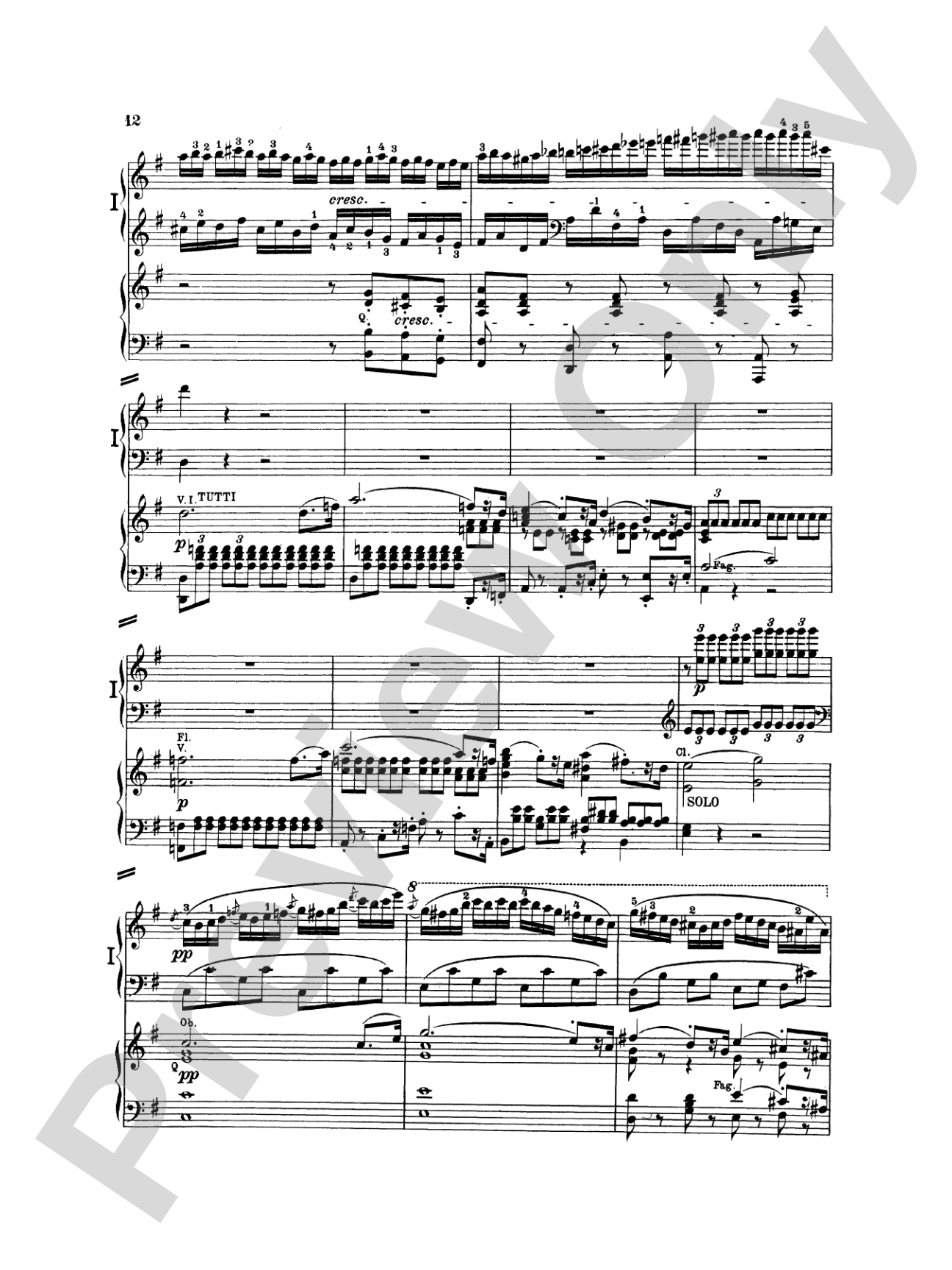 Beethoven: Piano Concerto No. 4 in G Major, Opus 58: Piano Duo (2 Pianos, 4 Hands) Book (2 copies required)