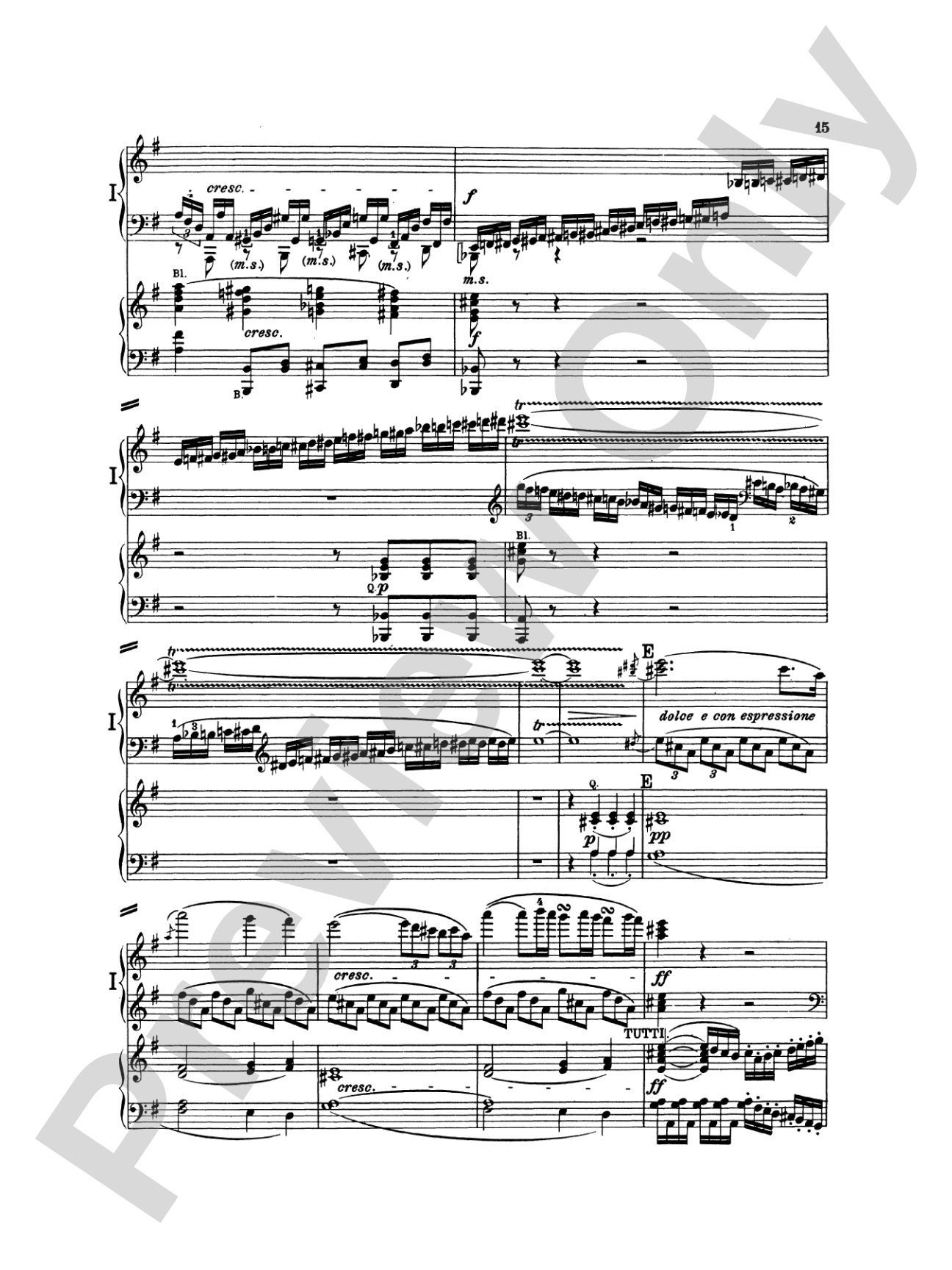 Beethoven: Piano Concerto No. 4 in G Major, Opus 58: Piano Duo (2 Pianos, 4 Hands) Book (2 copies required)