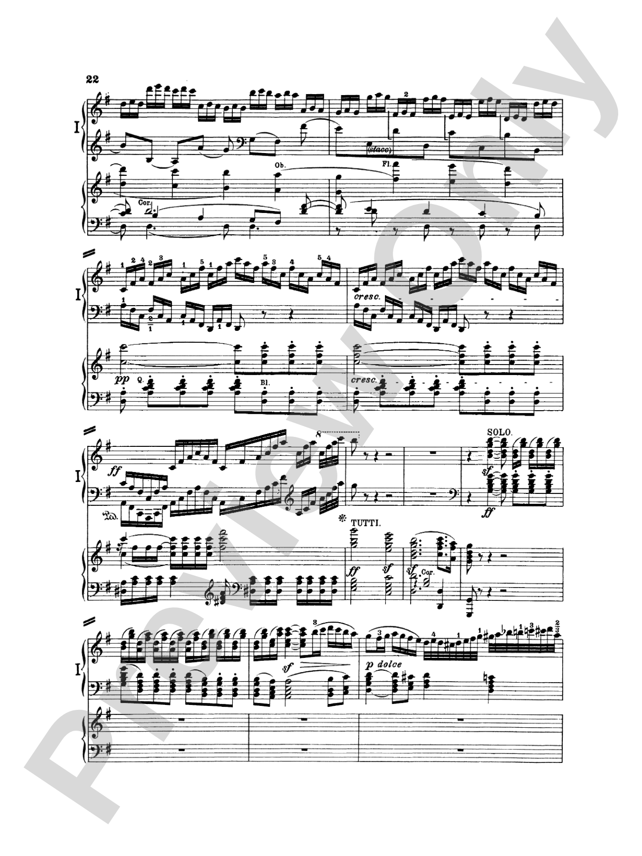 Beethoven: Piano Concerto No. 4 in G Major, Opus 58: Piano Duo (2 Pianos, 4 Hands) Book (2 copies required)