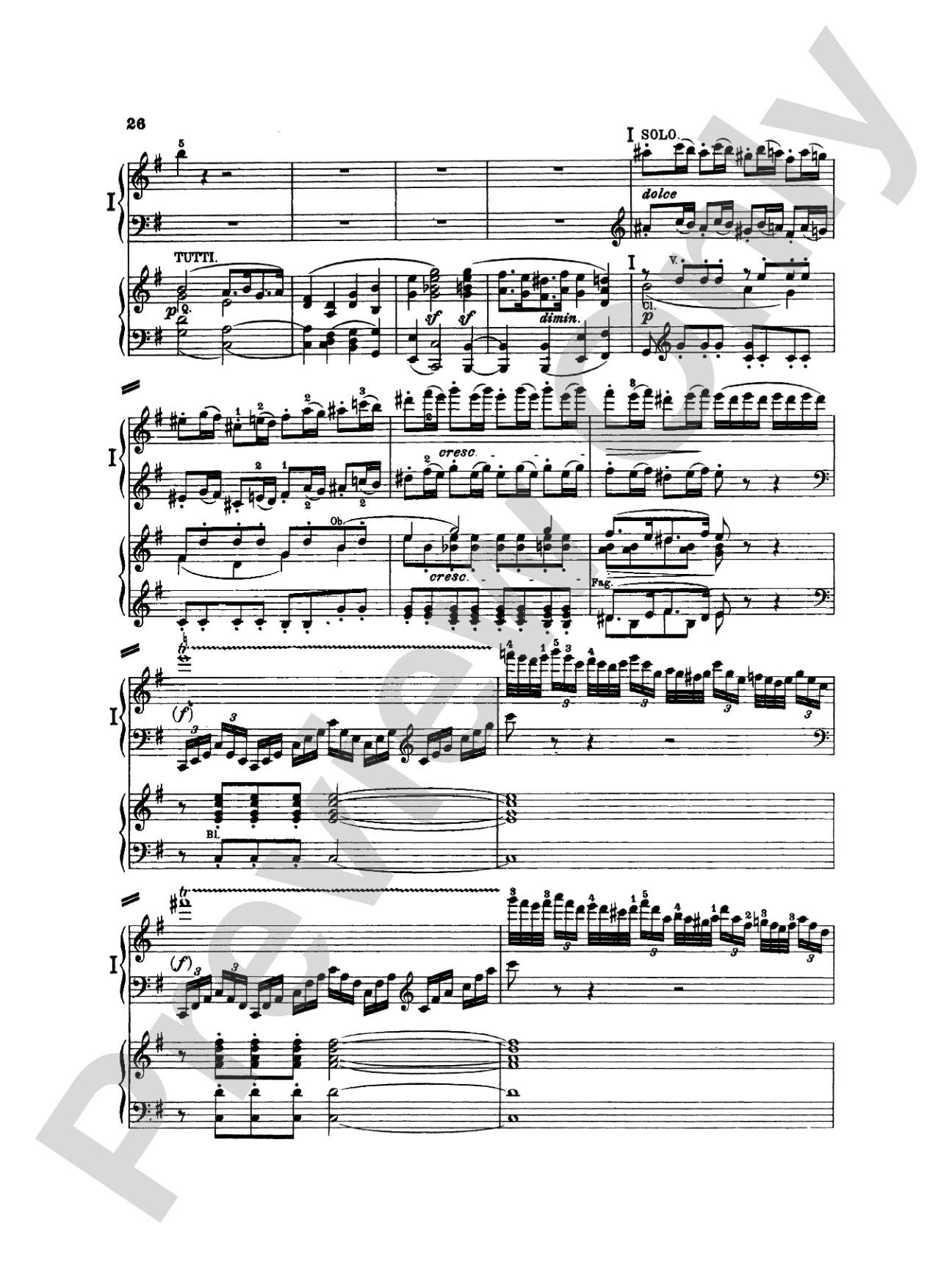 Beethoven: Piano Concerto No. 4 in G Major, Opus 58: Piano Duo (2 Pianos, 4 Hands) Book (2 copies required)