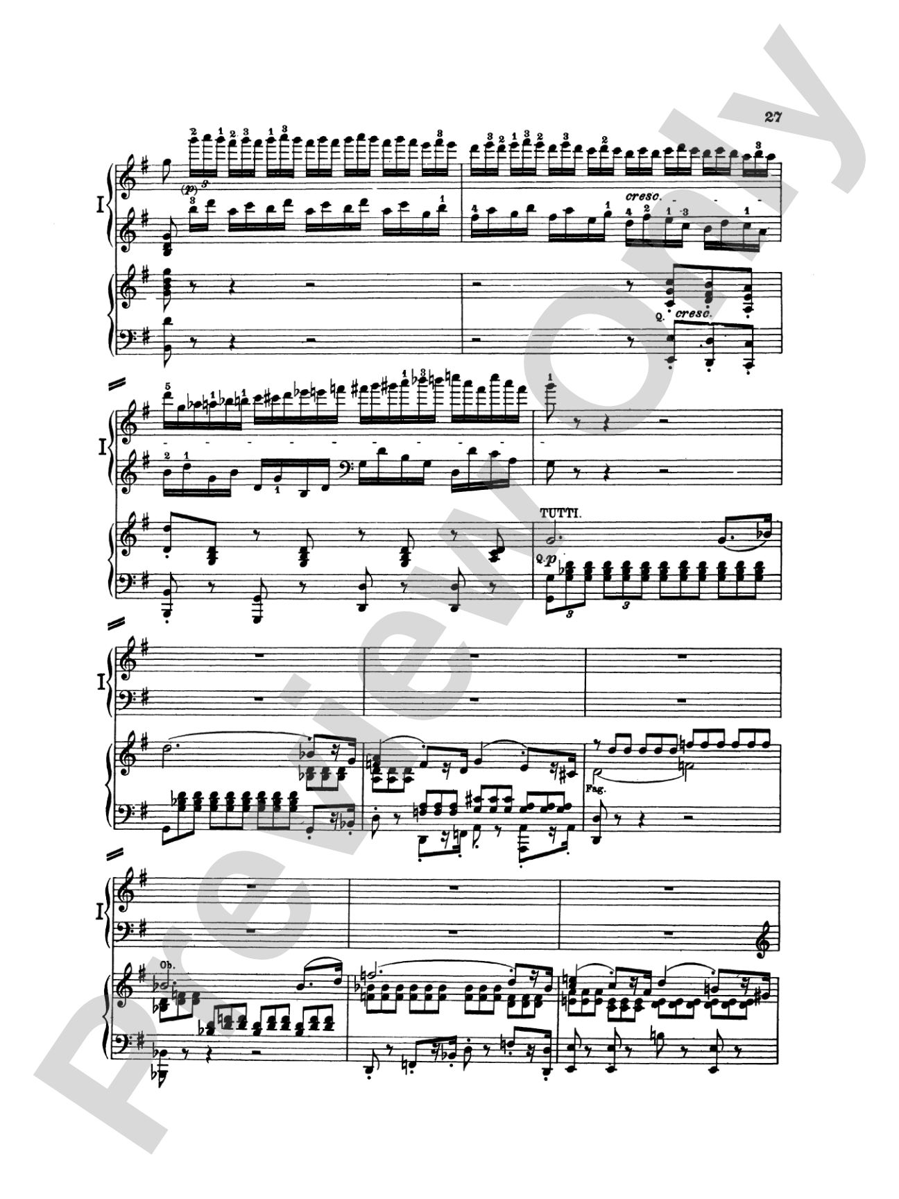 Beethoven: Piano Concerto No. 4 in G Major, Opus 58: Piano Duo (2 Pianos, 4 Hands) Book (2 copies required)