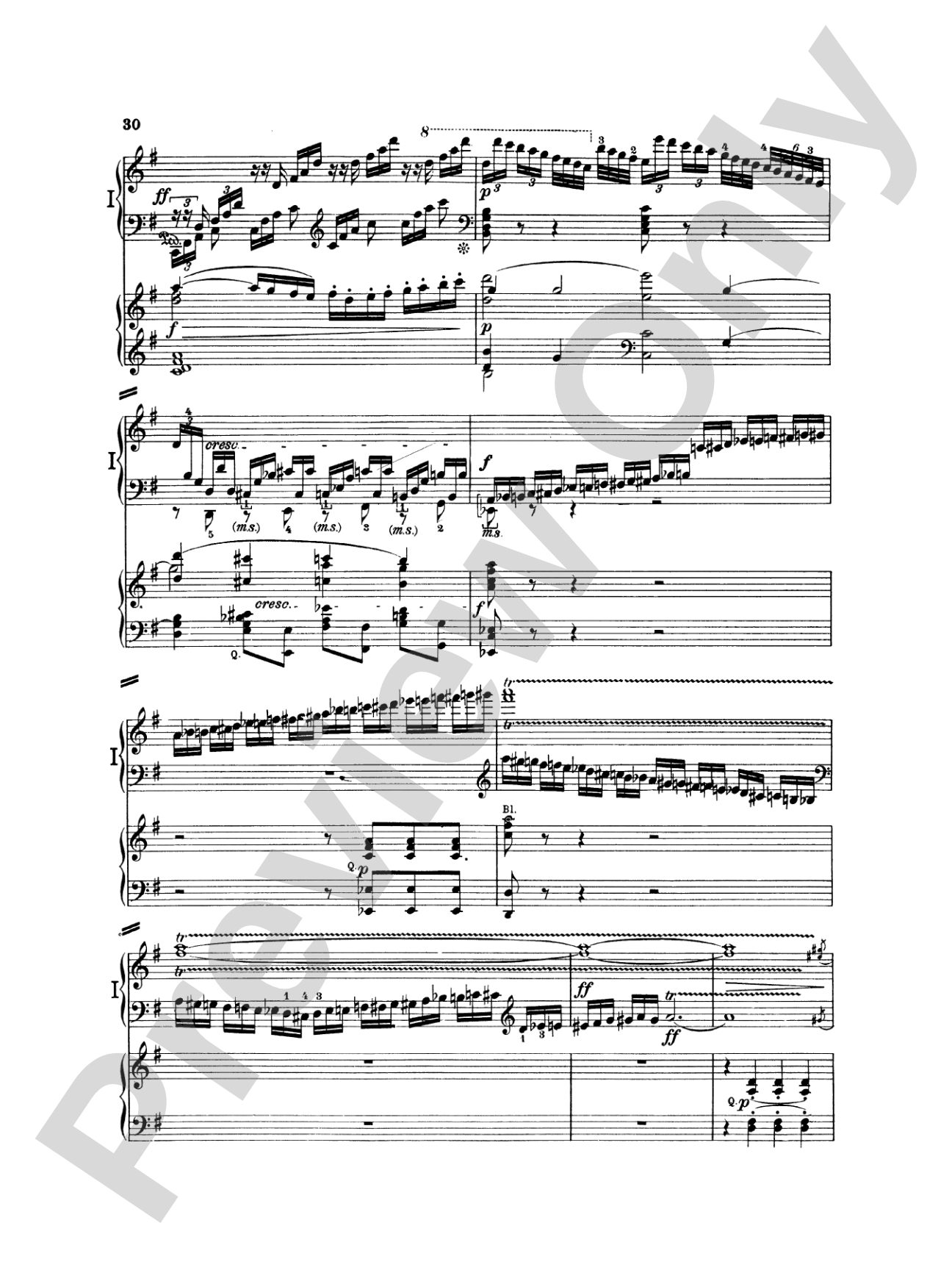 Beethoven: Piano Concerto No. 4 in G Major, Opus 58: Piano Duo (2 Pianos, 4 Hands) Book (2 copies required)