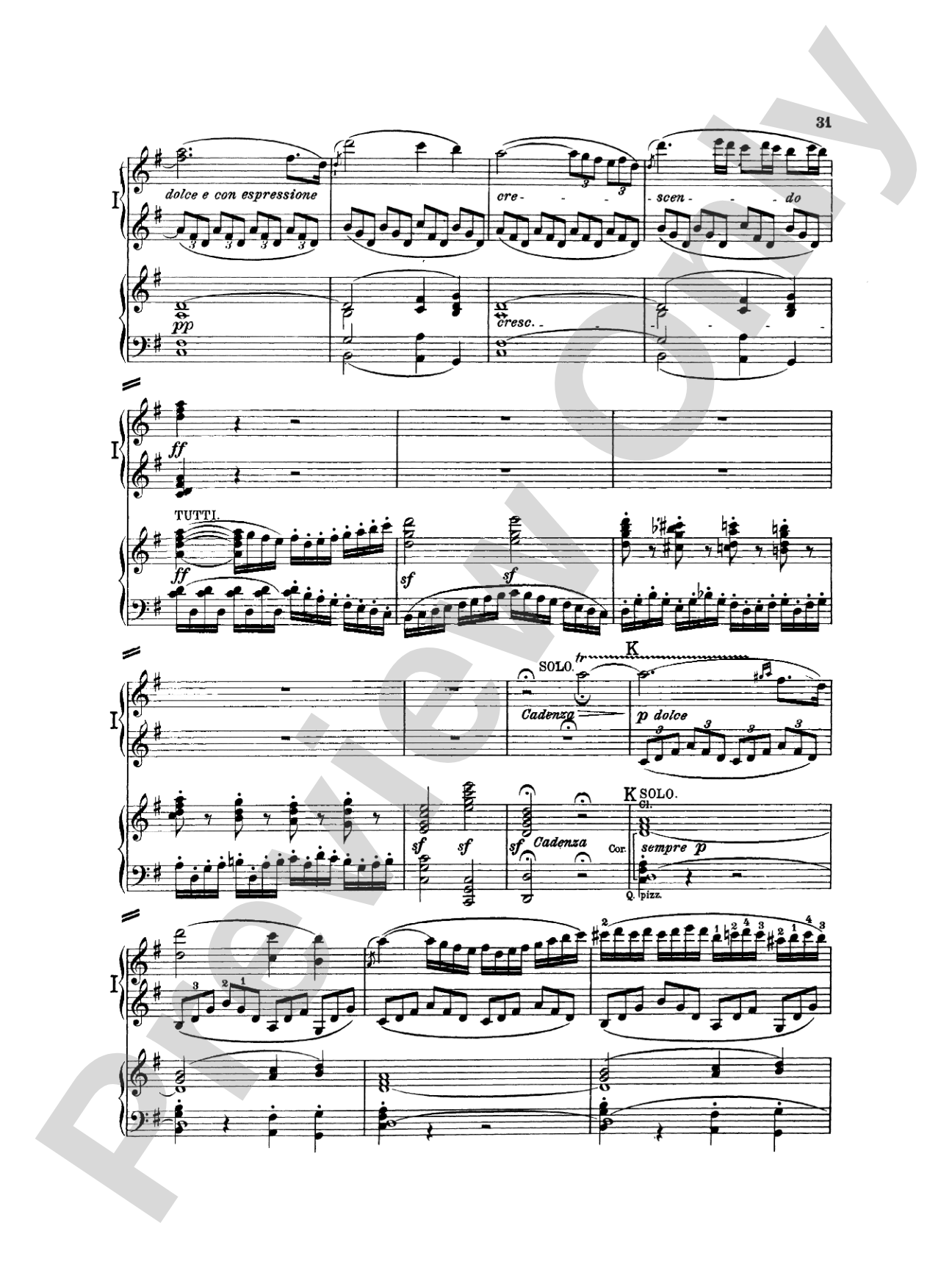 Beethoven: Piano Concerto No. 4 in G Major, Opus 58: Piano Duo (2 Pianos, 4 Hands) Book (2 copies required)