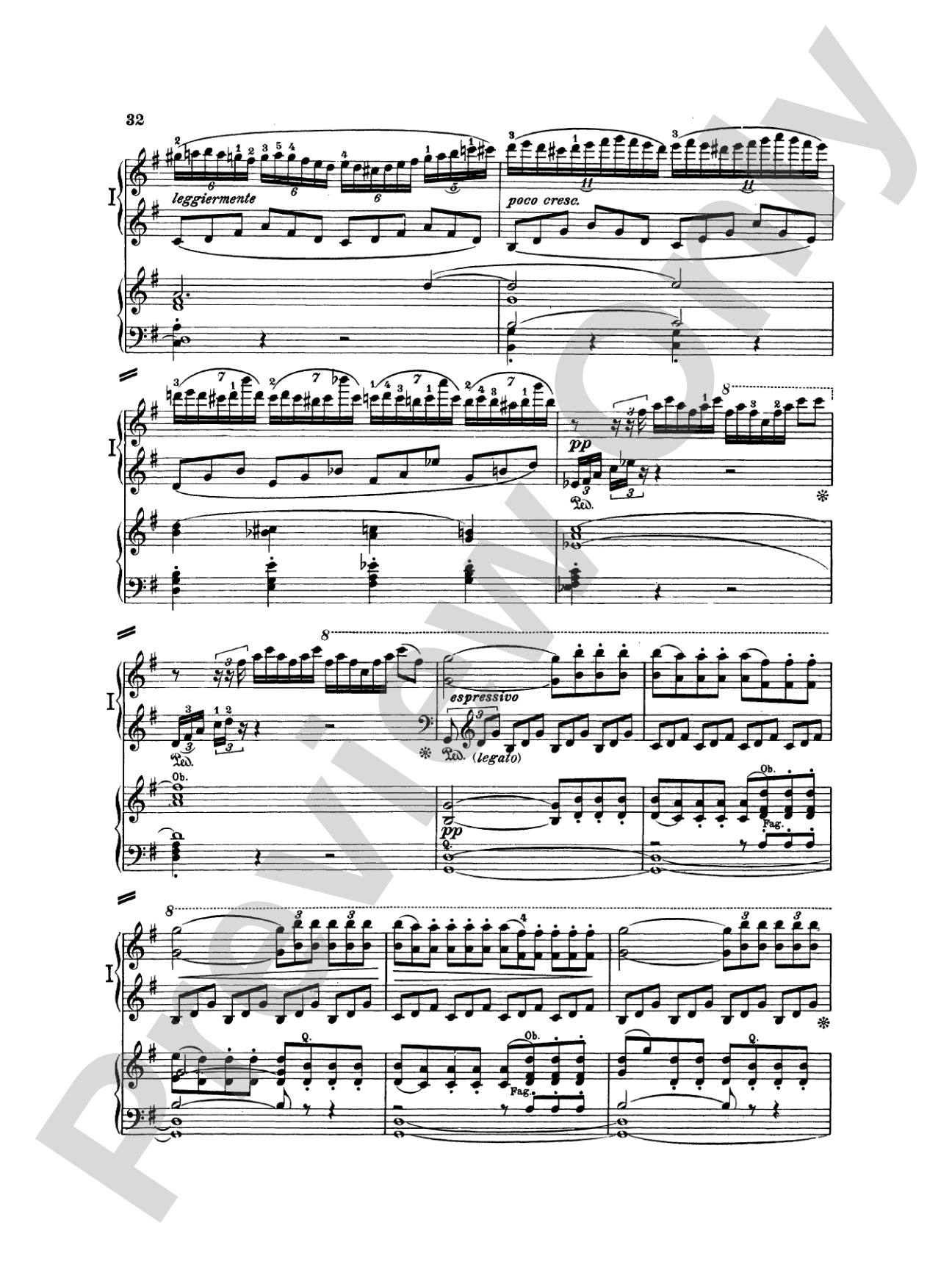Beethoven: Piano Concerto No. 4 in G Major, Opus 58: Piano Duo (2 Pianos, 4 Hands) Book (2 copies required)