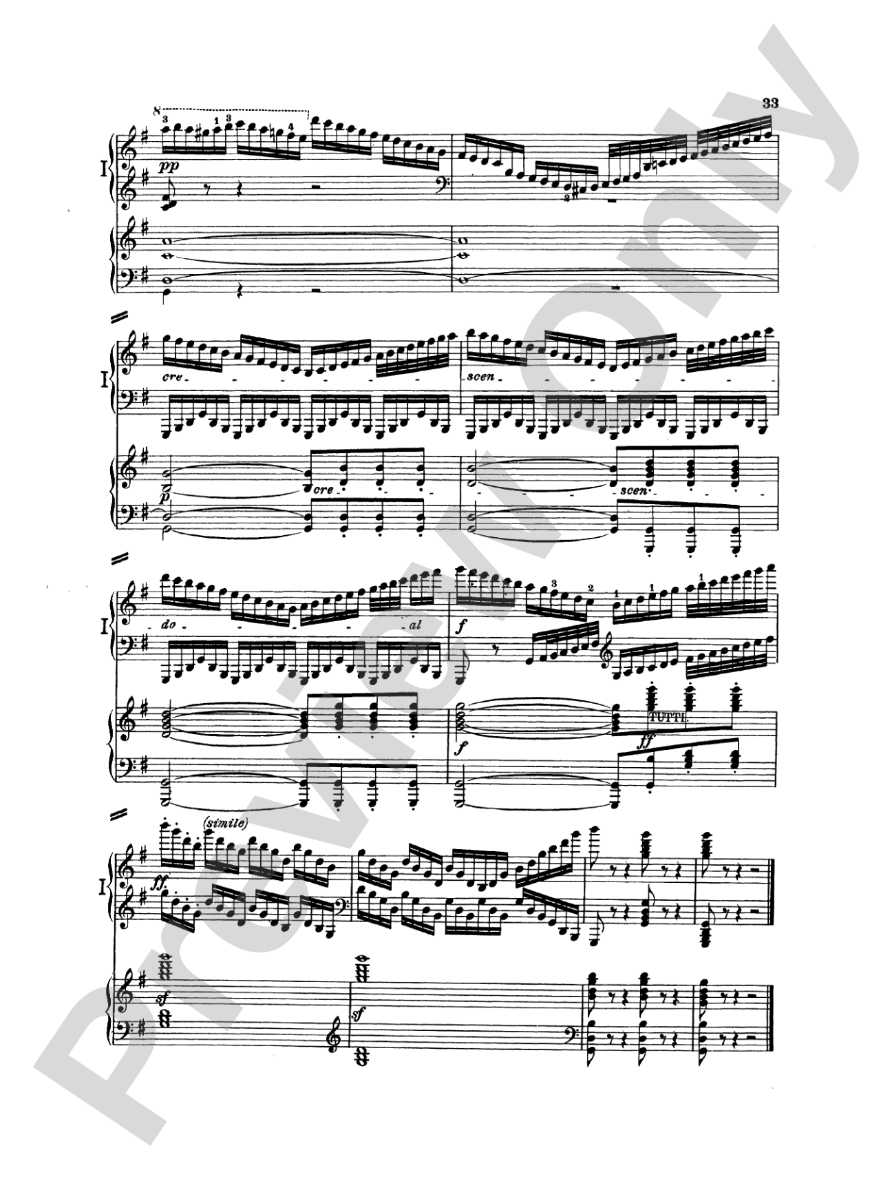 Beethoven: Piano Concerto No. 4 in G Major, Opus 58: Piano Duo (2 Pianos, 4 Hands) Book (2 copies required)