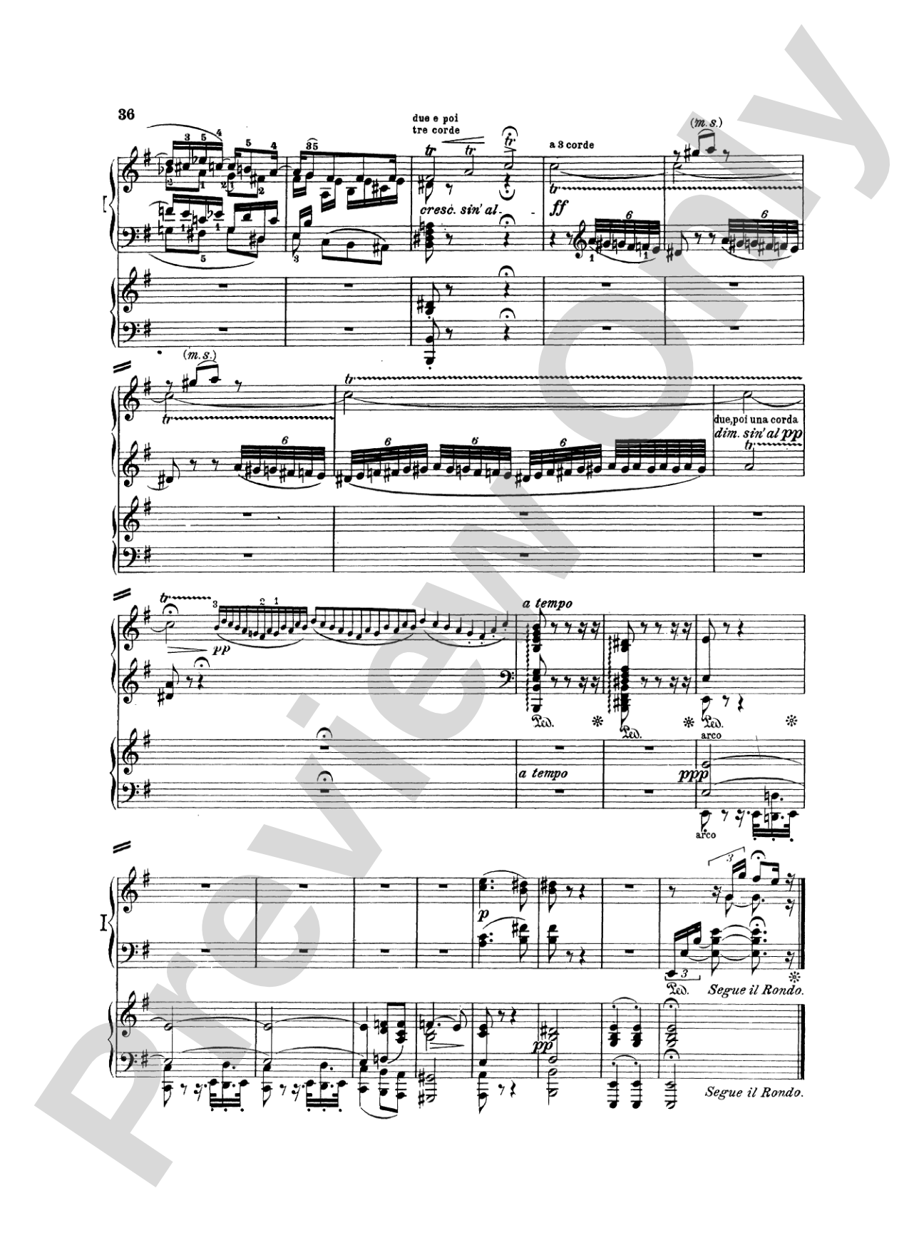 Beethoven: Piano Concerto No. 4 in G Major, Opus 58: Piano Duo (2 Pianos, 4 Hands) Book (2 copies required)