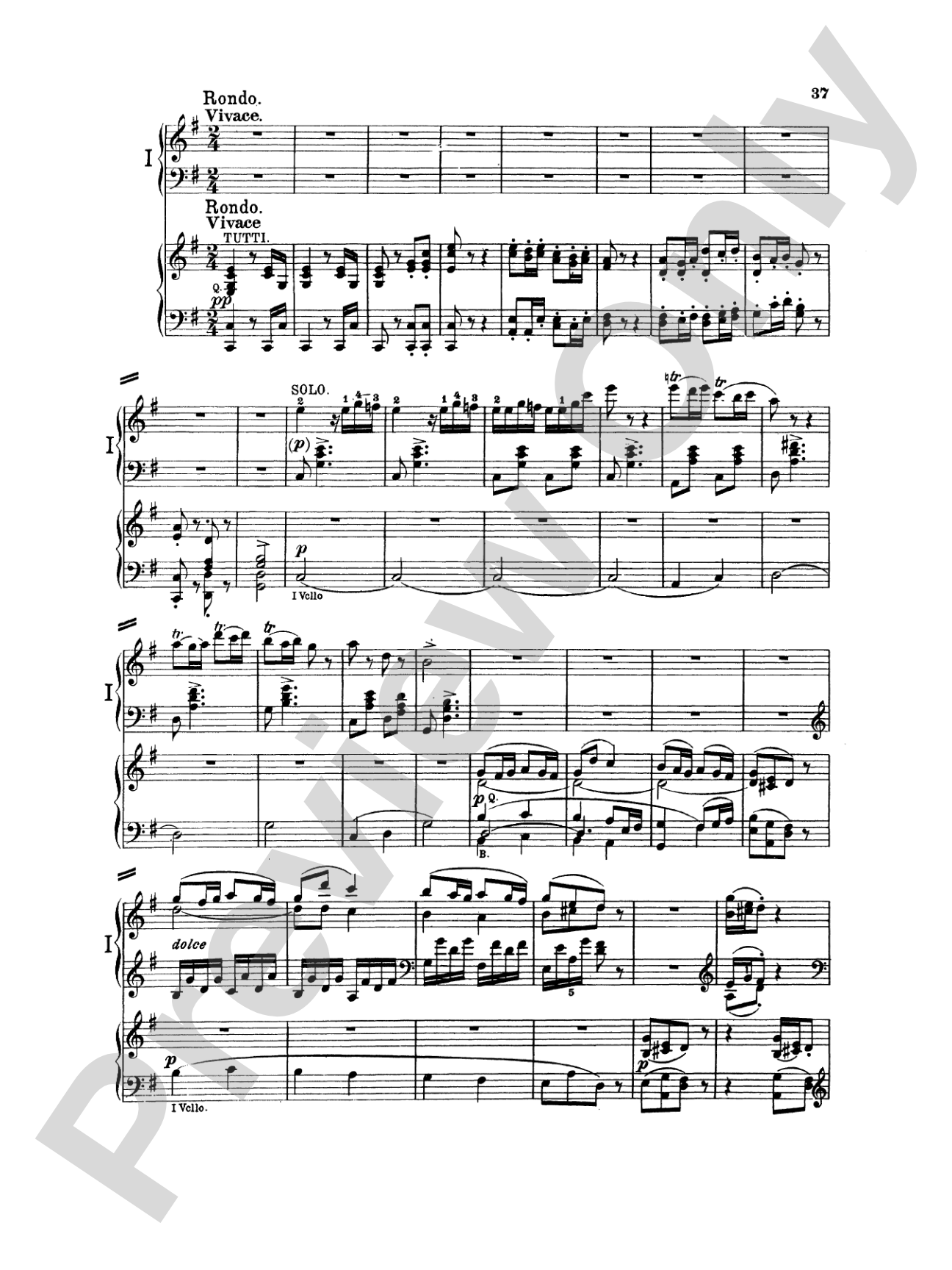 Beethoven: Piano Concerto No. 4 in G Major, Opus 58: Piano Duo (2 Pianos, 4 Hands) Book (2 copies required)