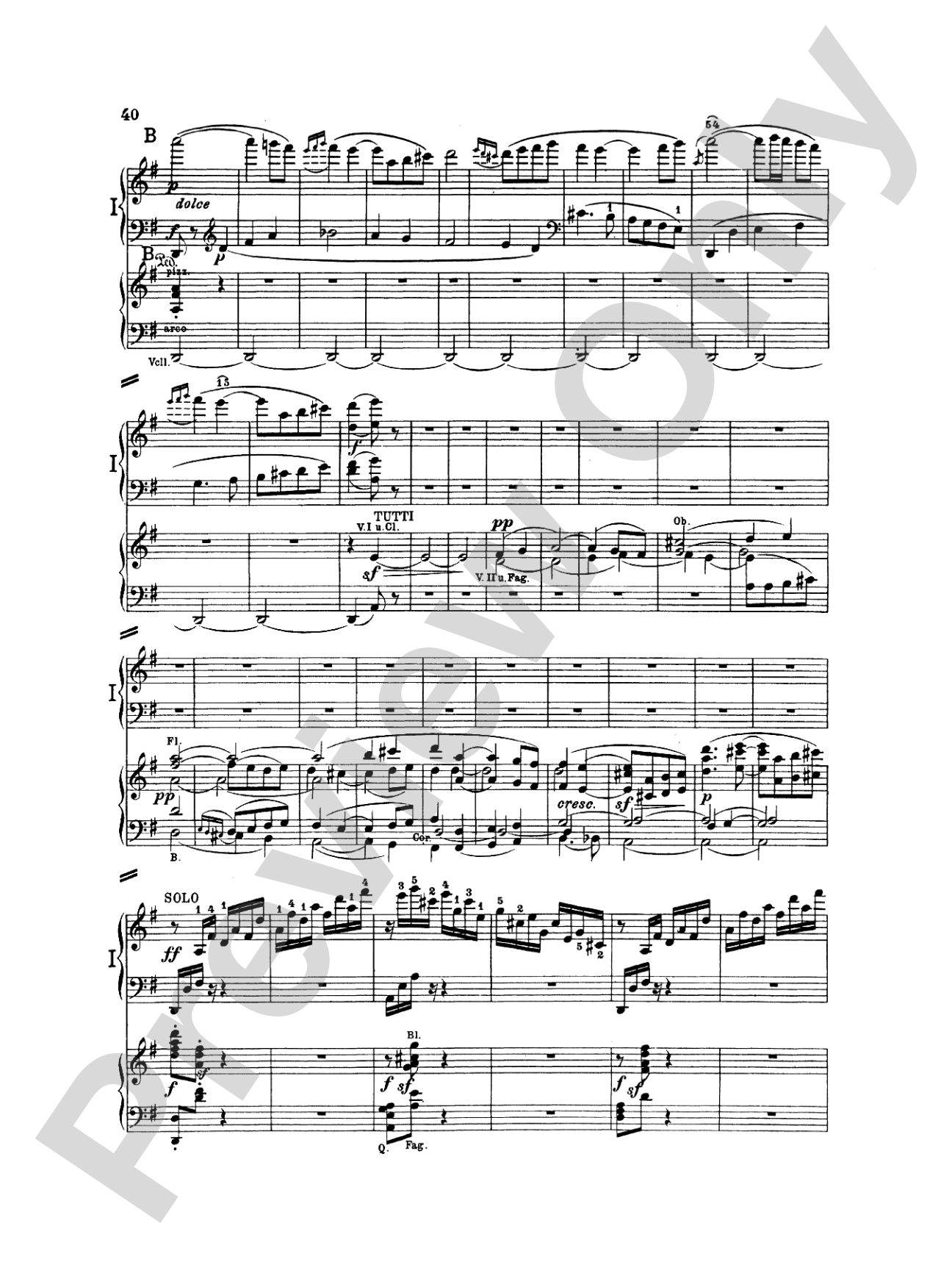 Beethoven: Piano Concerto No. 4 in G Major, Opus 58: Piano Duo (2 Pianos, 4 Hands) Book (2 copies required)