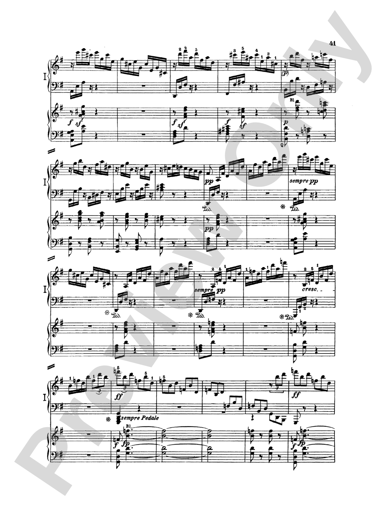 Beethoven: Piano Concerto No. 4 in G Major, Opus 58: Piano Duo (2 Pianos, 4 Hands) Book (2 copies required)