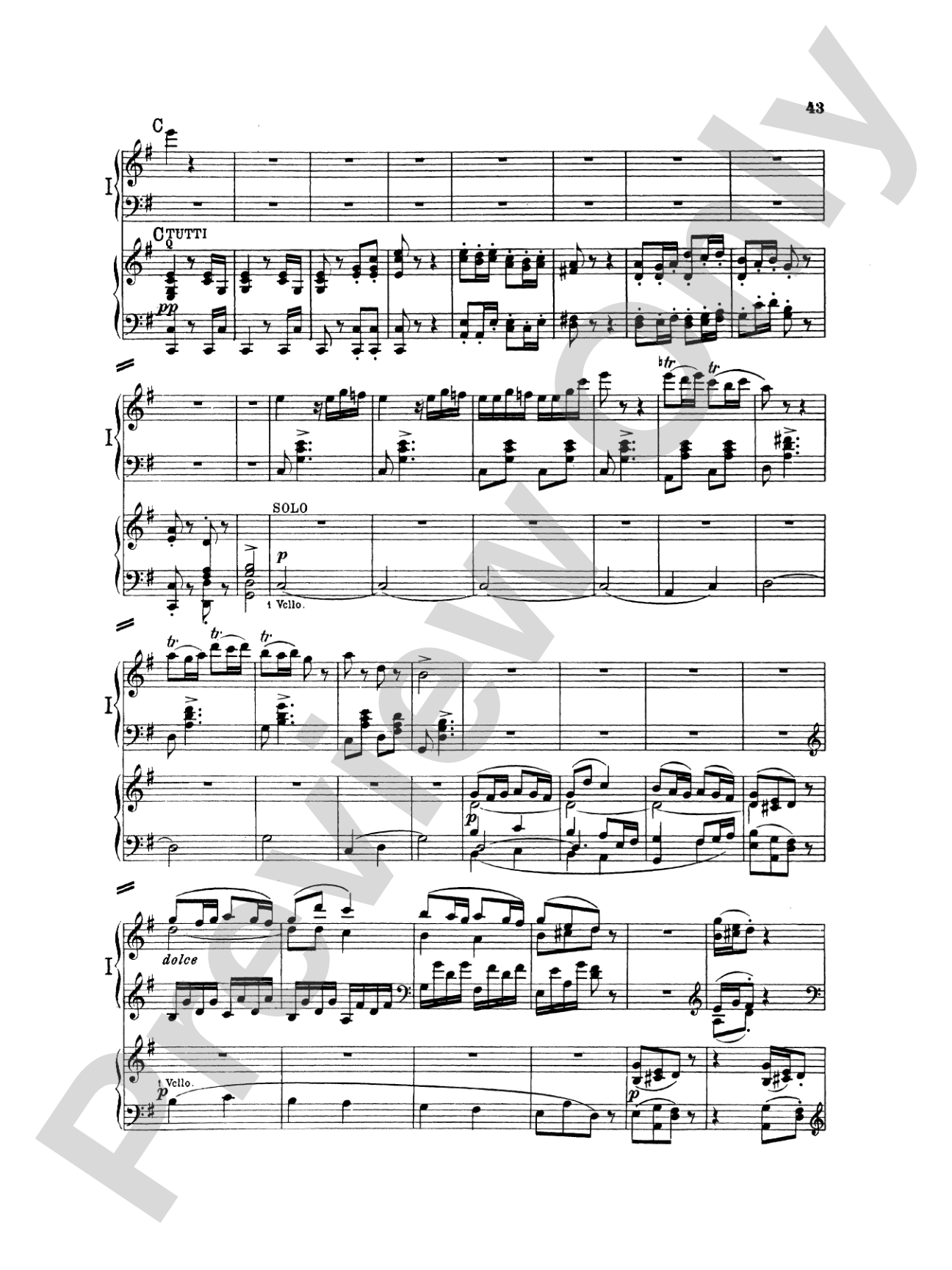 Beethoven: Piano Concerto No. 4 in G Major, Opus 58: Piano Duo (2 Pianos, 4 Hands) Book (2 copies required)