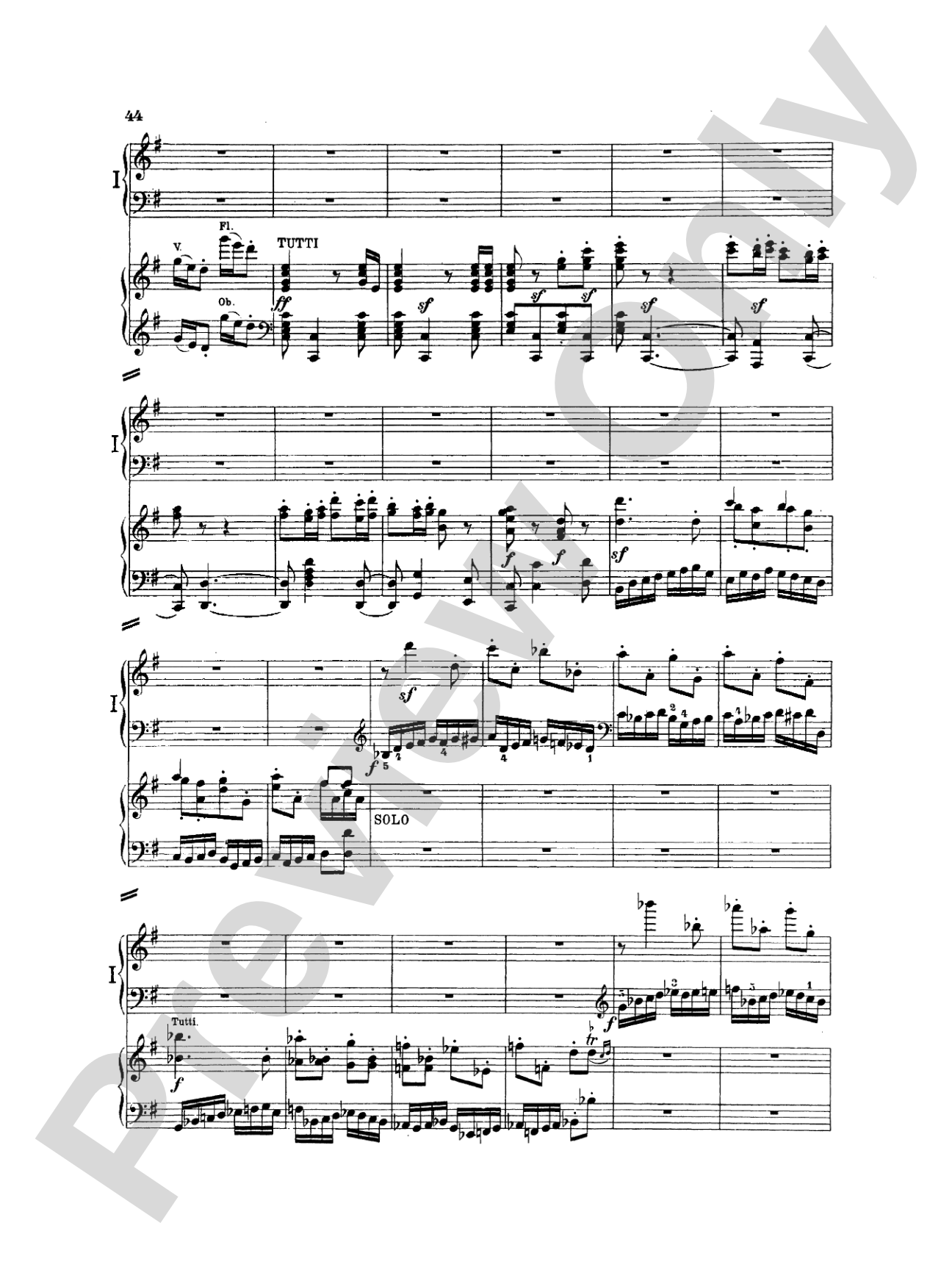 Beethoven: Piano Concerto No. 4 in G Major, Opus 58: Piano Duo (2 Pianos, 4 Hands) Book (2 copies required)