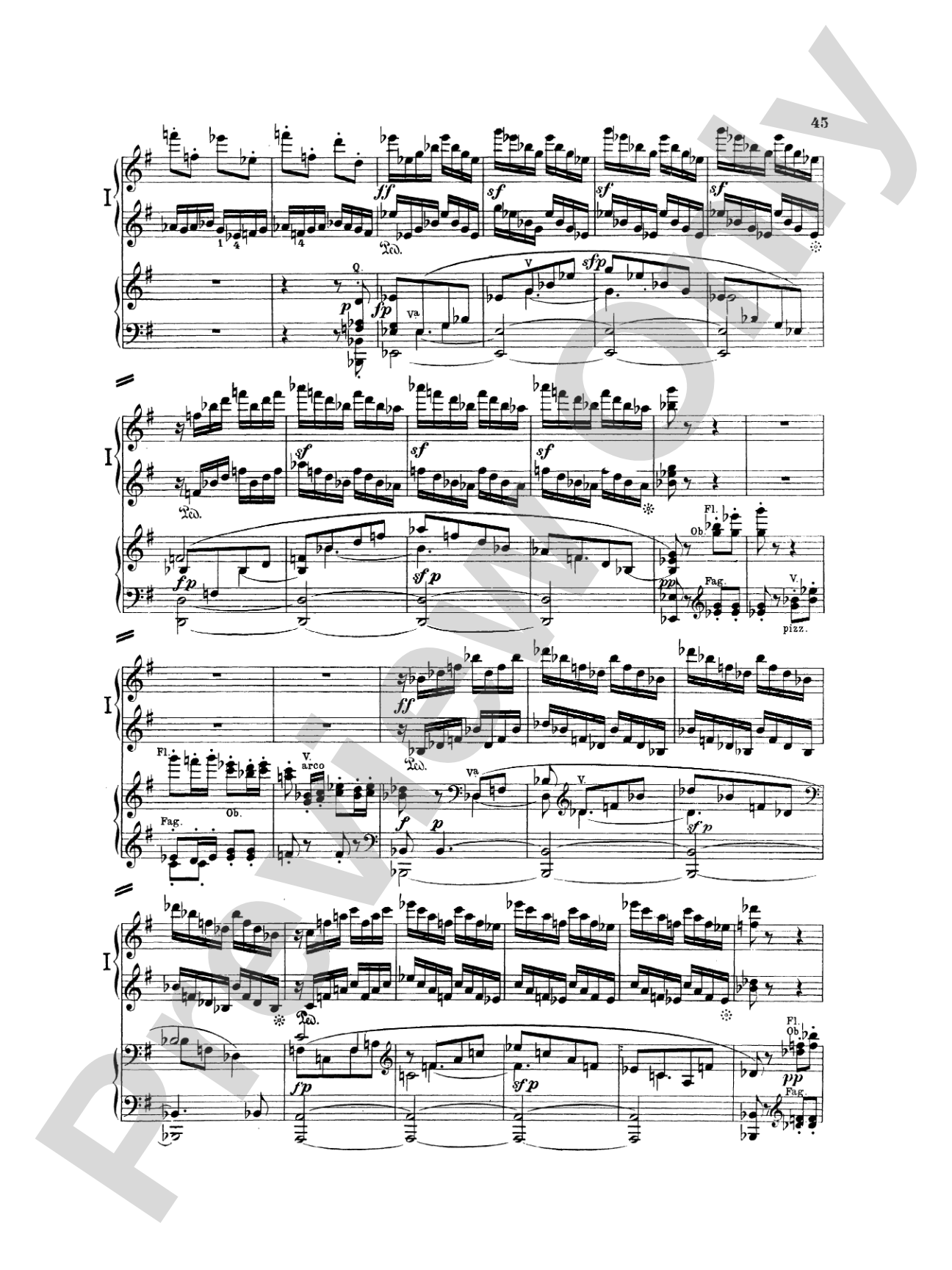 Beethoven: Piano Concerto No. 4 in G Major, Opus 58: Piano Duo (2 Pianos, 4 Hands) Book (2 copies required)