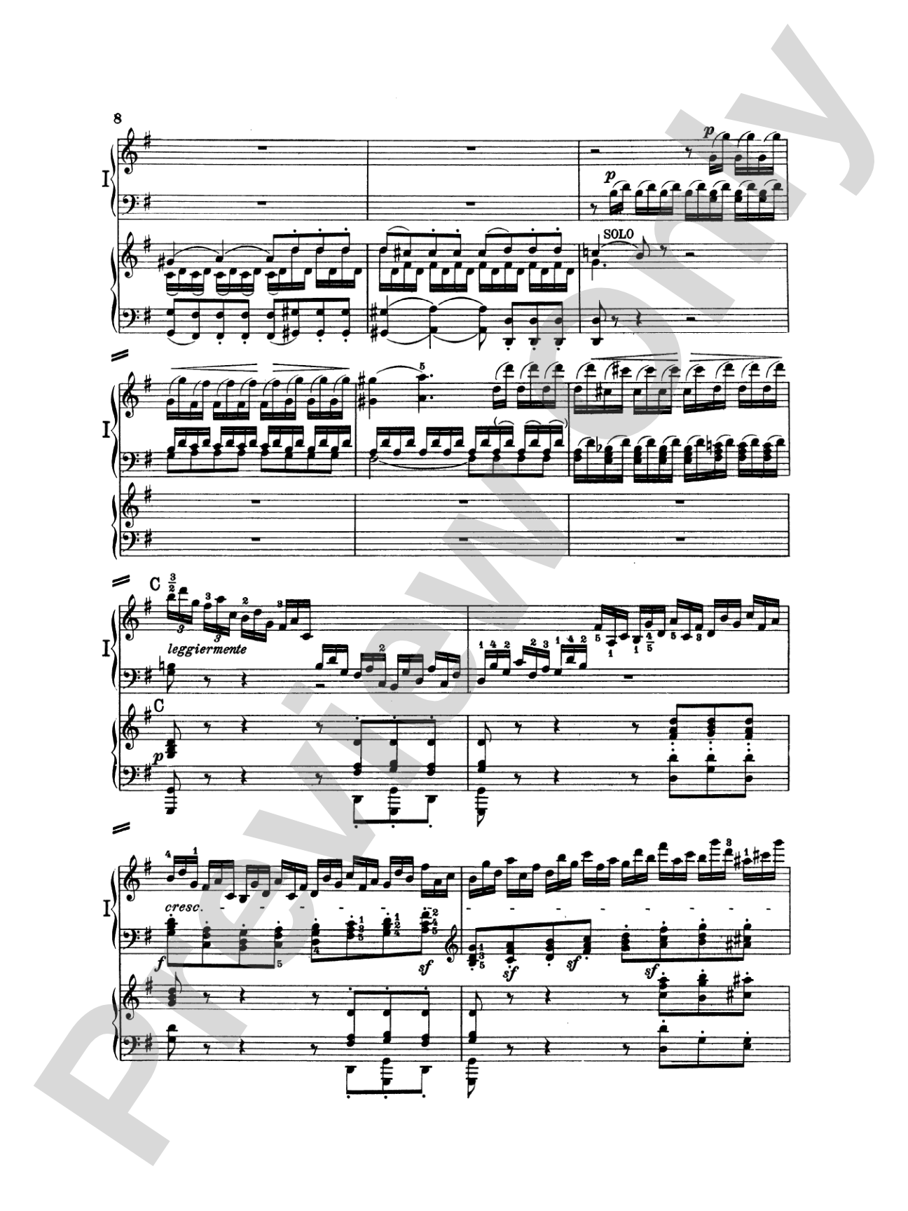 Beethoven: Piano Concerto No. 4 in G Major, Opus 58: Piano Duo (2 Pianos, 4 Hands) Book (2 copies required)