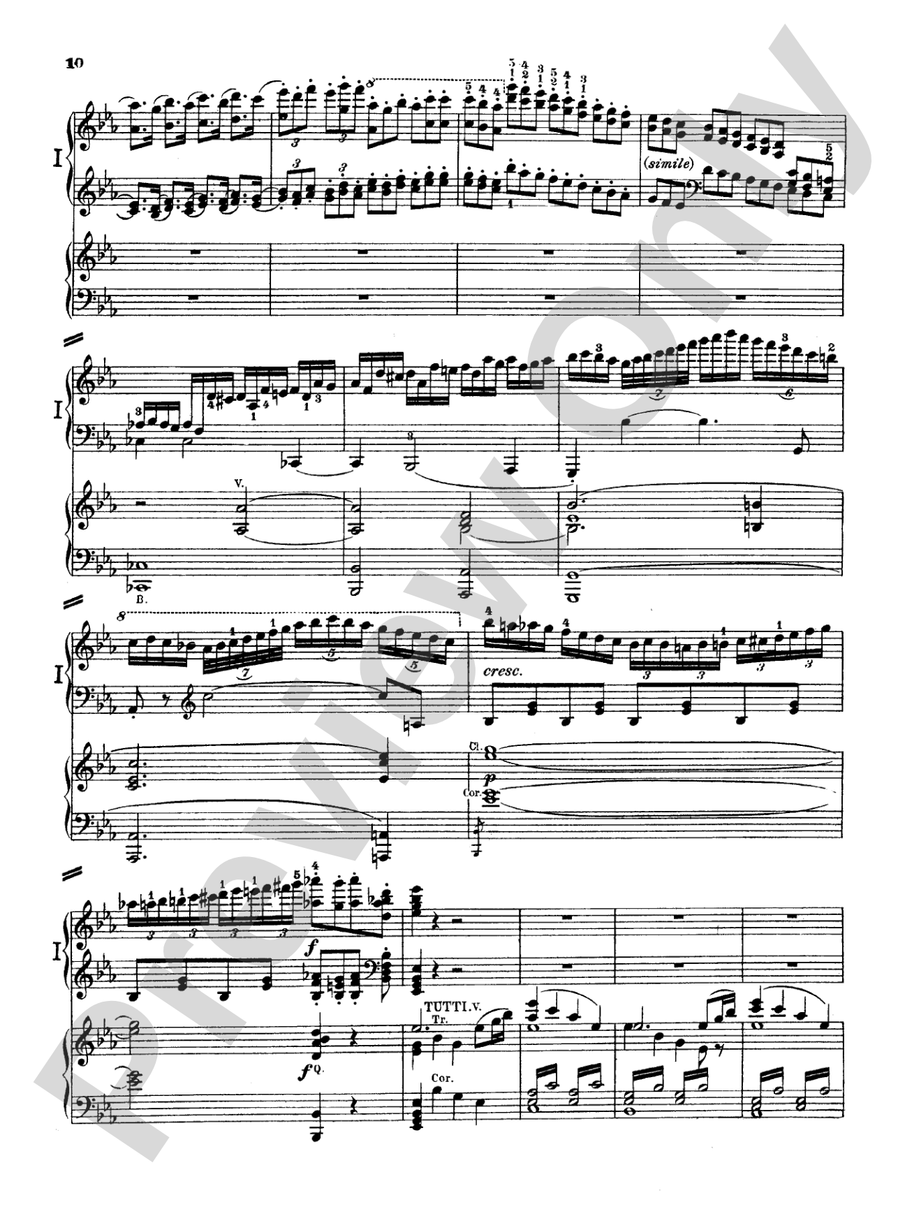 Beethoven: Piano Concerto No. 5 in E flat Major, Opus 73: Piano Duo (2 Pianos, 4 Hands) Book (2 copies required)